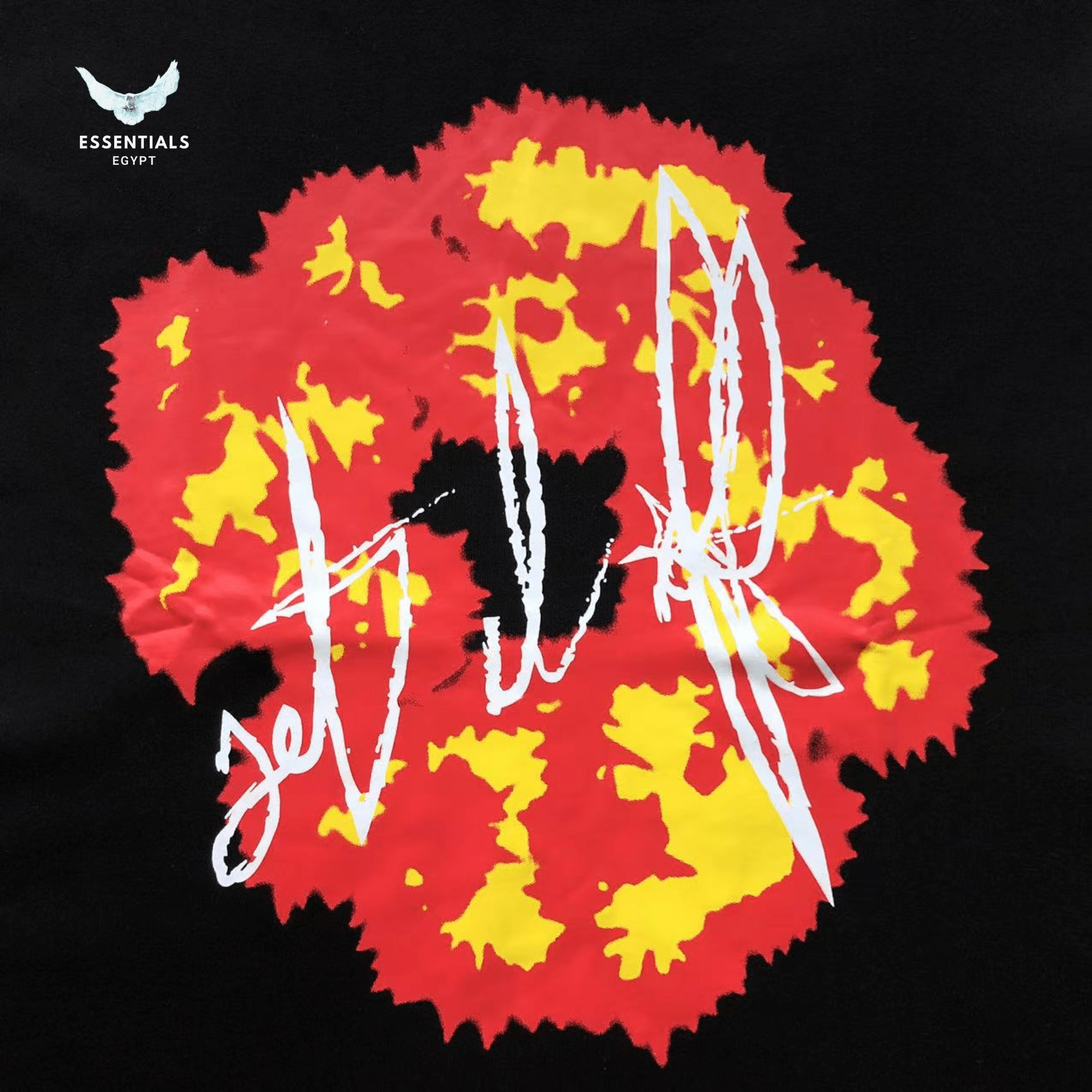 Denim Tears T-Shirt – Red Wreath Print - ESSENTIALS EGYPT