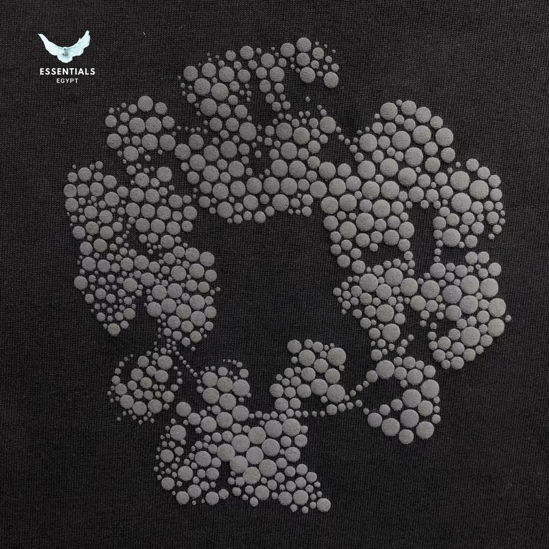 Denim Tears T-Shirt – Grey Wreath Logo - ESSENTIALS EGYPT