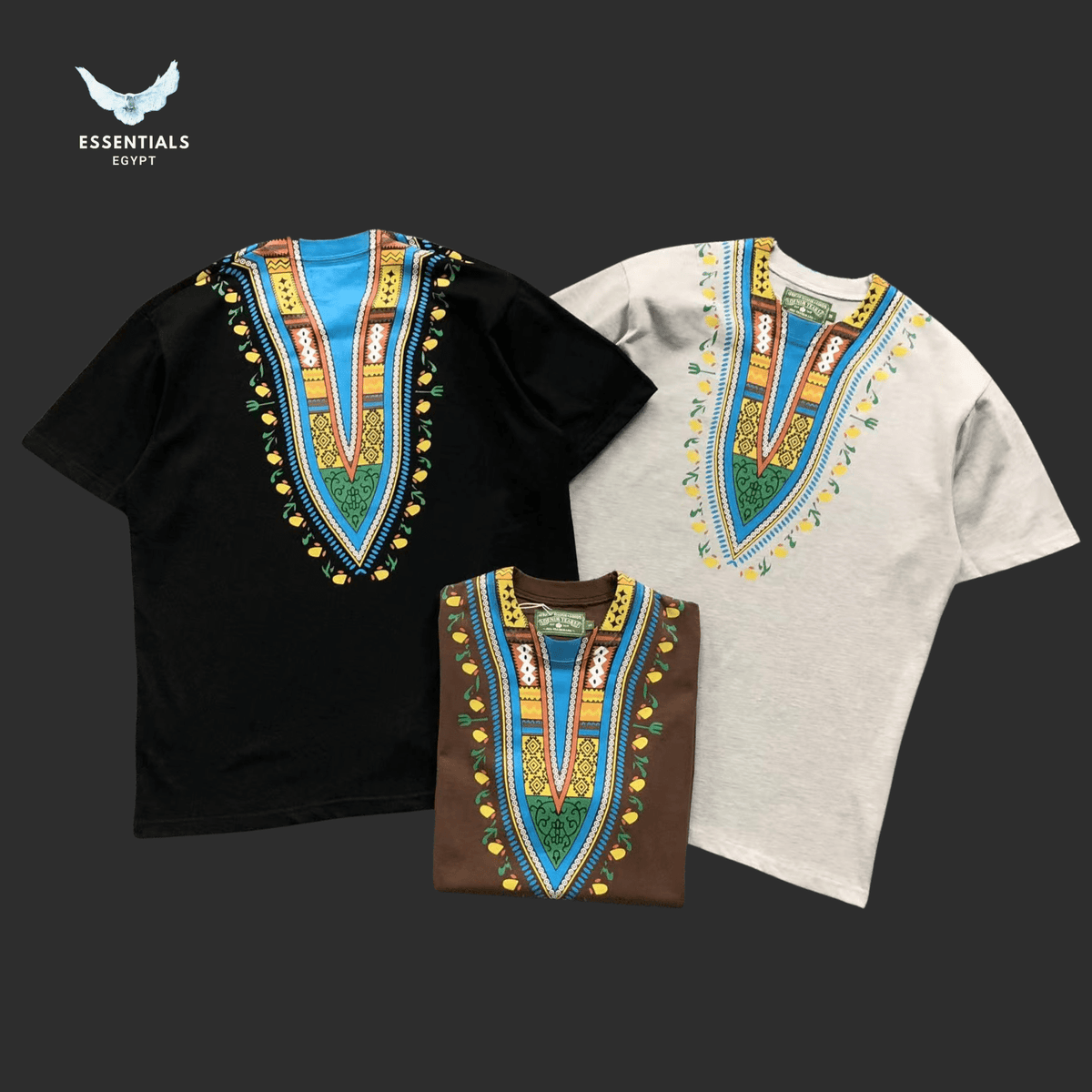Denim Tears Dashiki Print T-Shirt Egypt | Essentials EG
