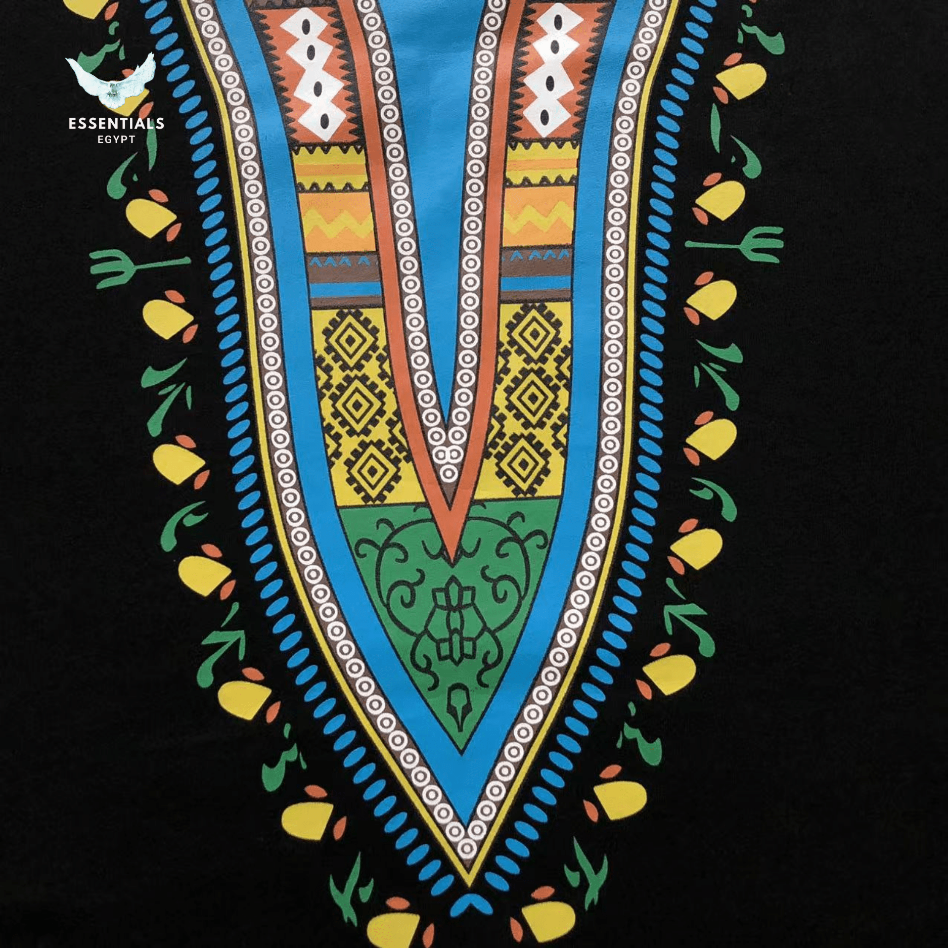 Denim Tears T-Shirt – Dashiki Print Graphic - ESSENTIALS EGYPT