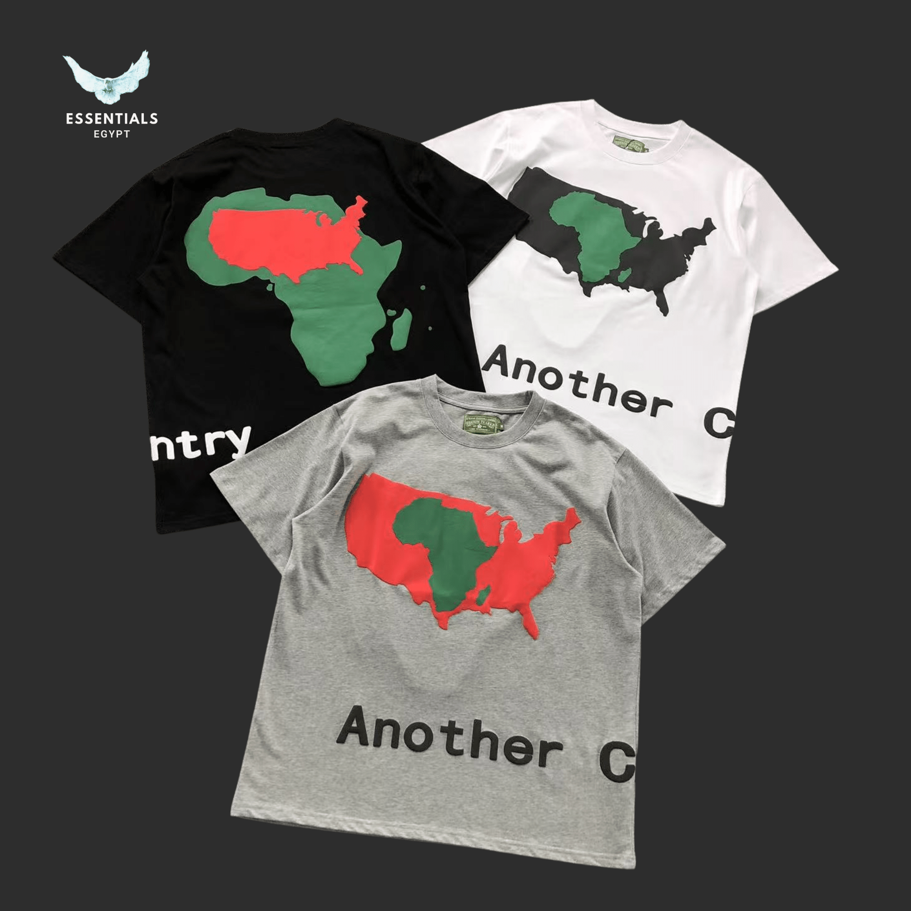 Denim Tears T-Shirt – Map of Africa Graphic - ESSENTIALS EGYPT