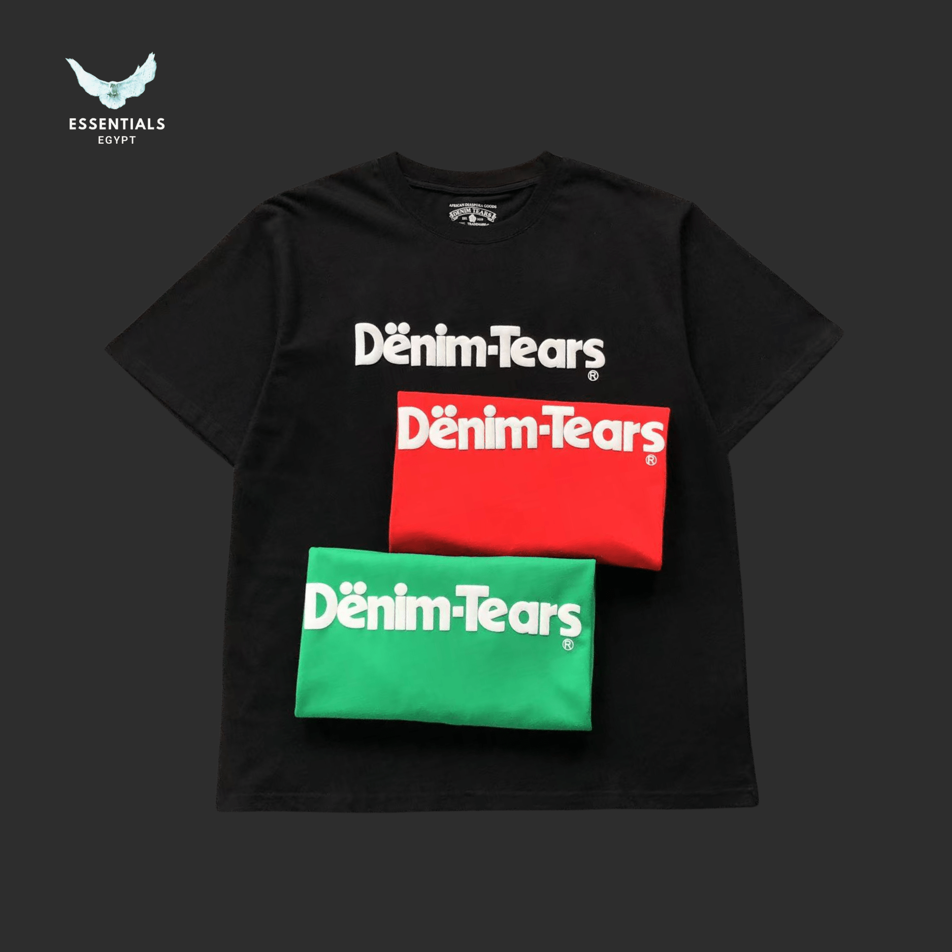 Denim Tears T-Shirt – Blood Africa Graphic - ESSENTIALS EGYPT