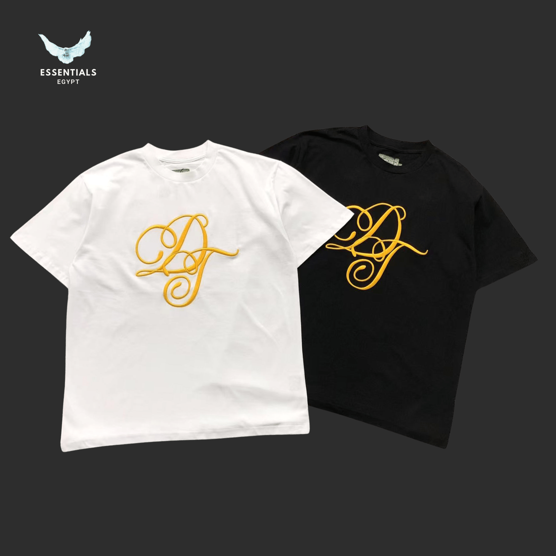 Denim Tears T-Shirt – Monogram Logo Print - ESSENTIALS EGYPT