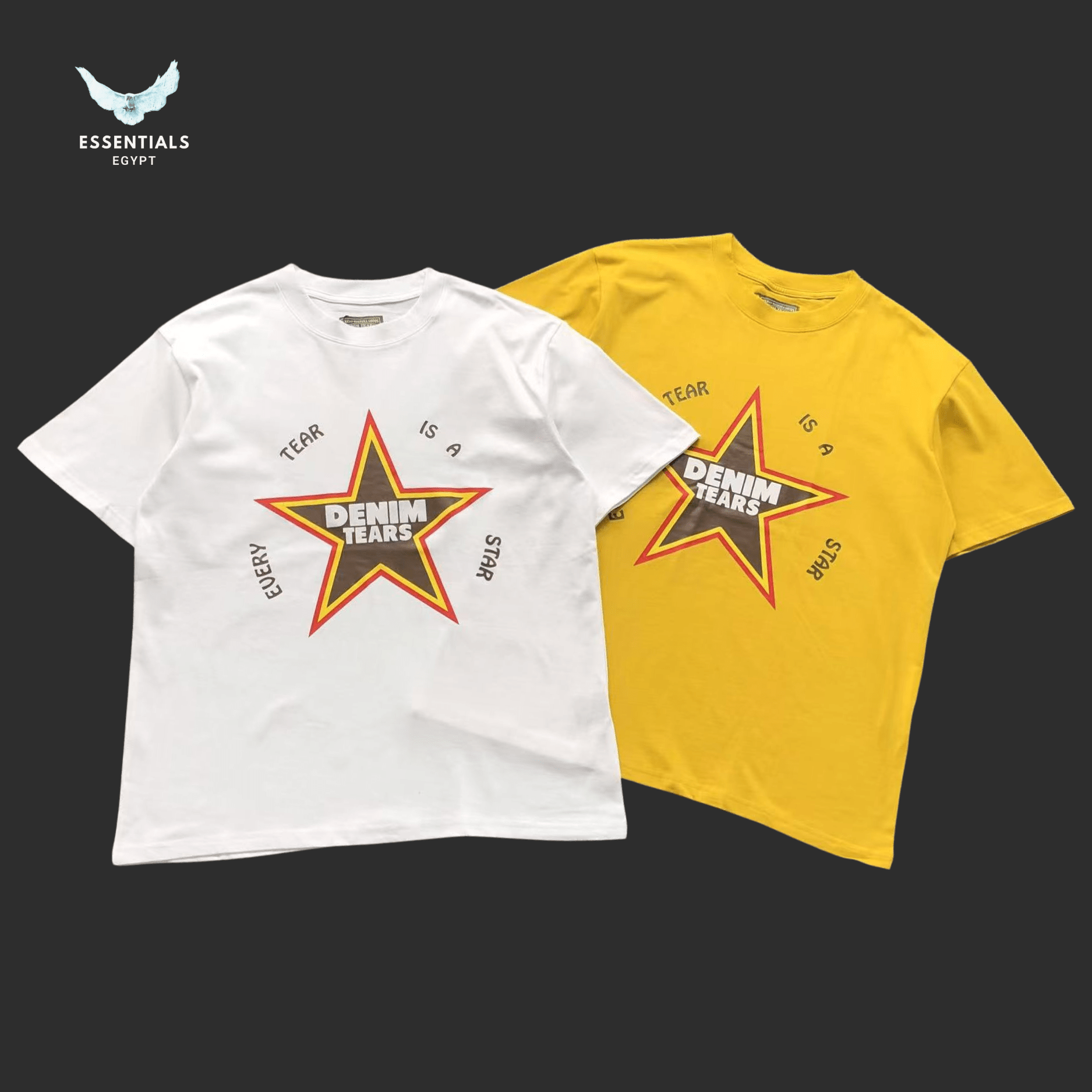 Denim Tears T-Shirt – Star Logo Print - ESSENTIALS EGYPT