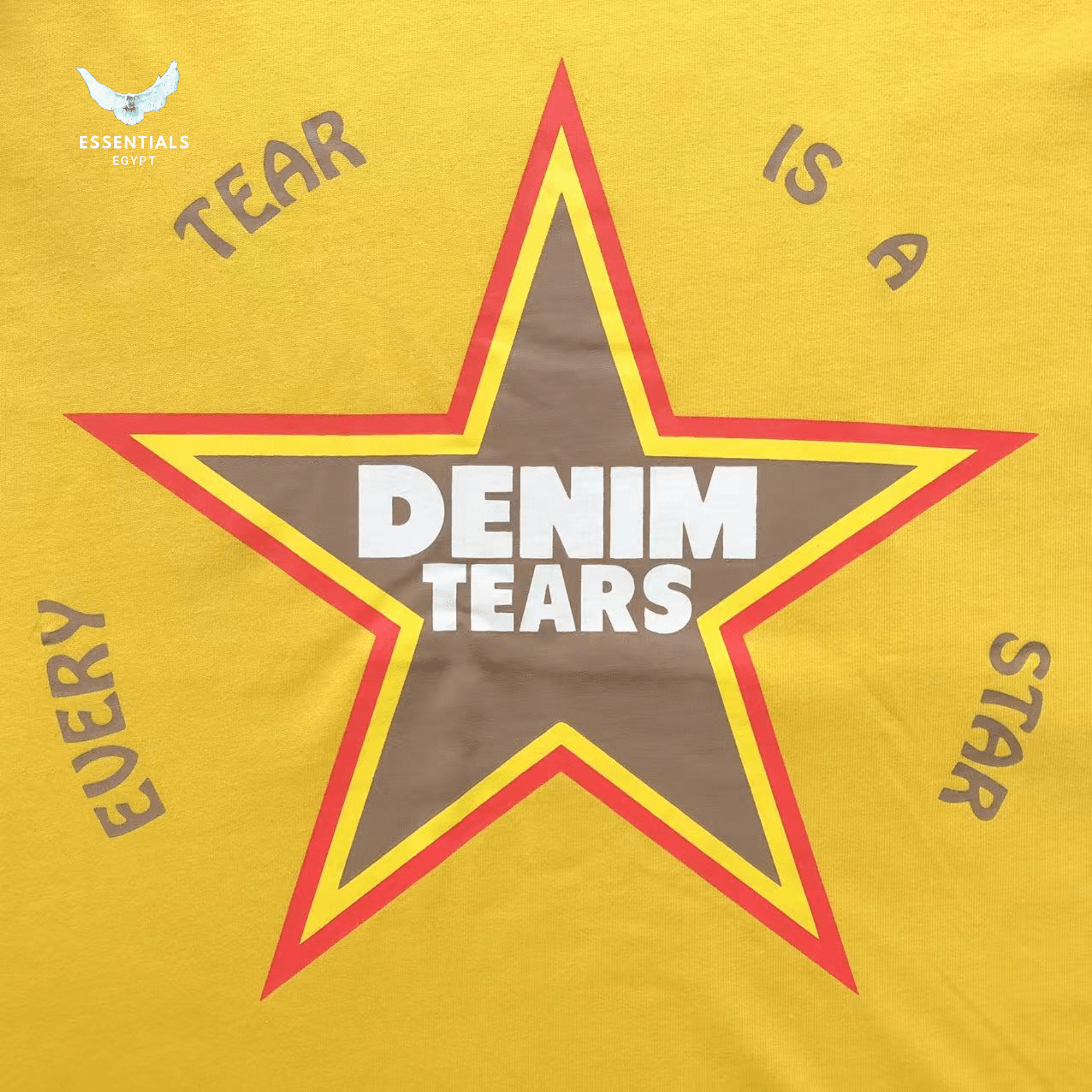 Denim Tears T-Shirt – Star Logo Print - ESSENTIALS EGYPT