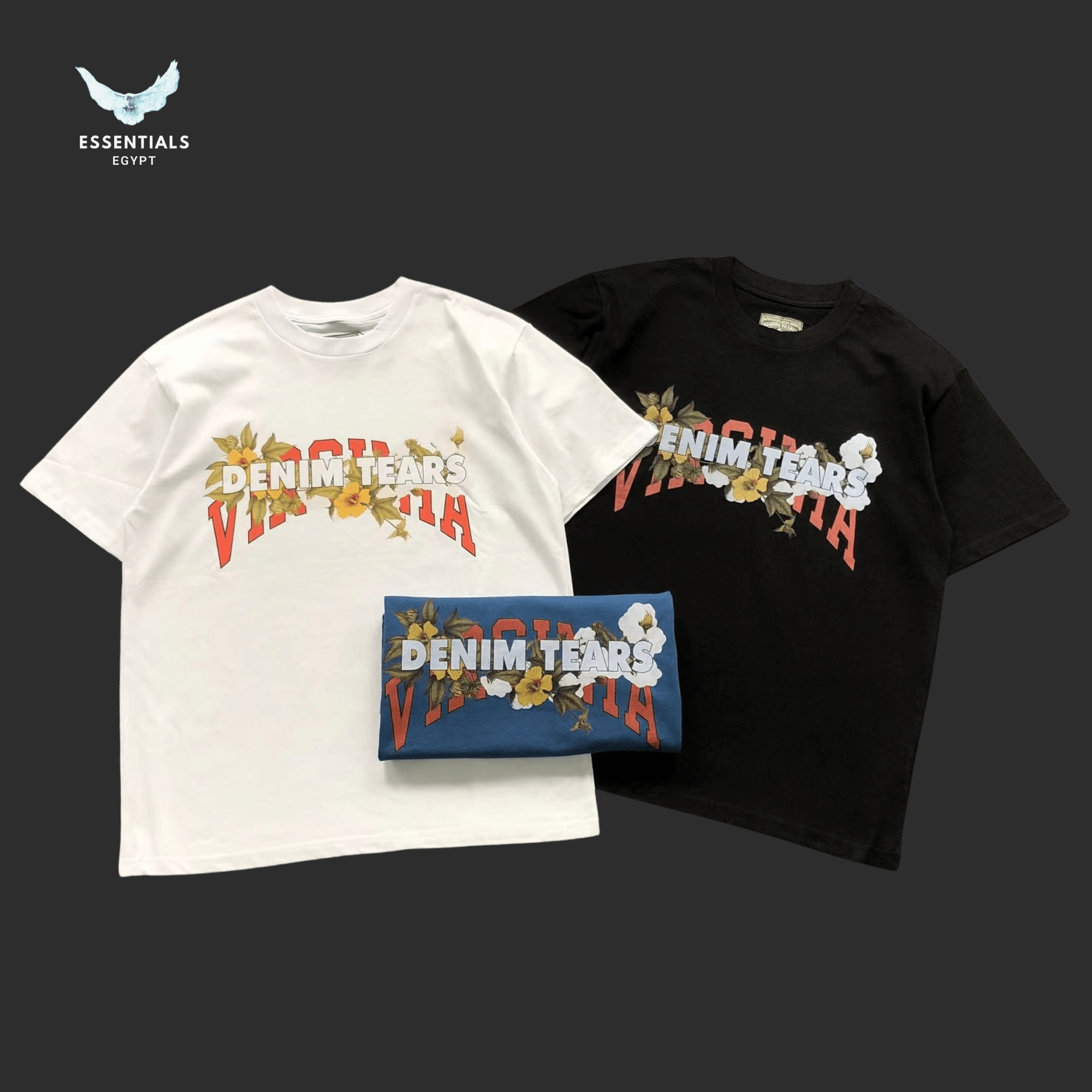 Denim Tears T-Shirt – Vivid Logo Graphic - ESSENTIALS EGYPT