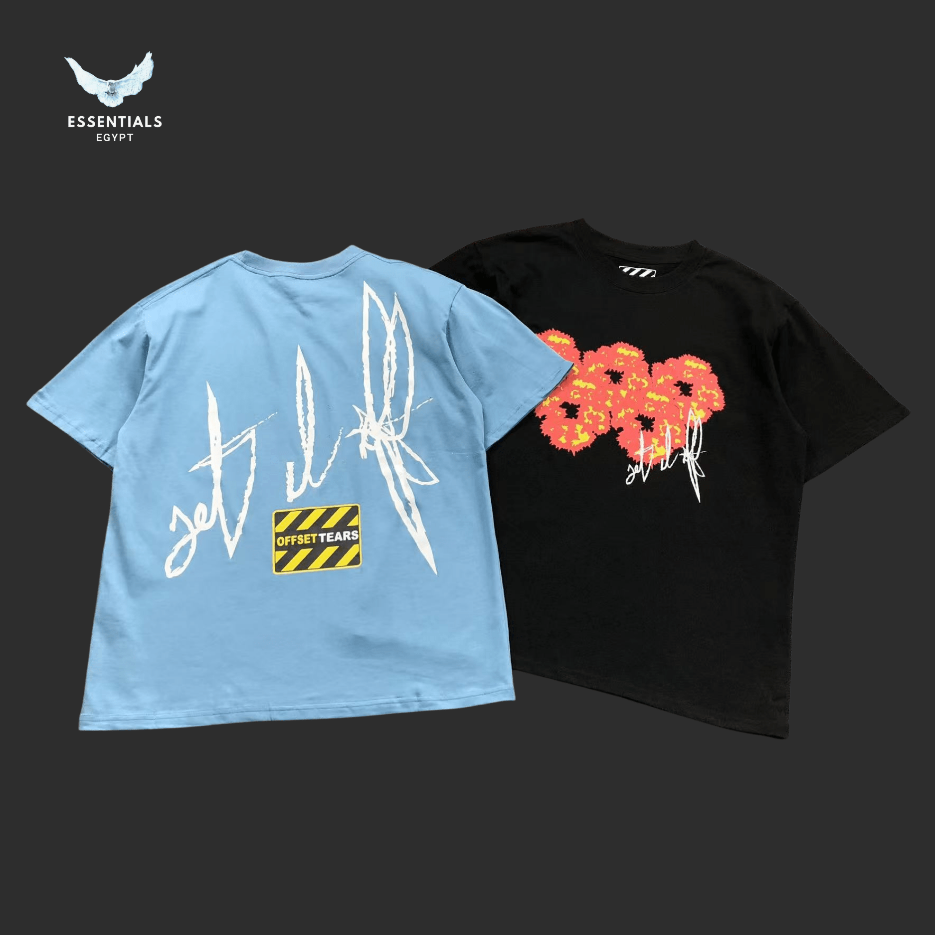 Denim Tears T-Shirt – Poppy Flower Graphic - ESSENTIALS EGYPT
