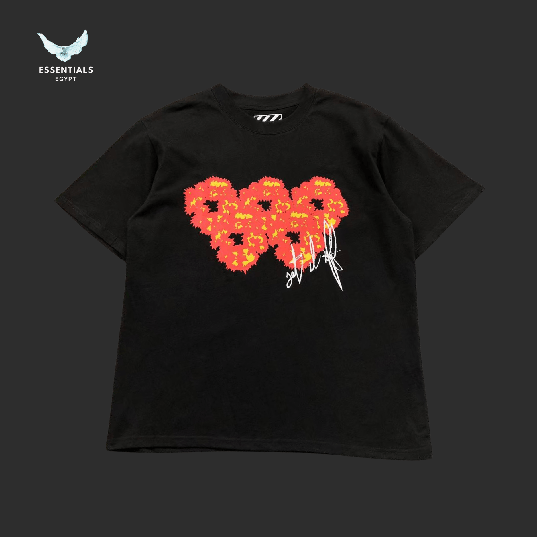 Denim Tears T-Shirt – Poppy Flower Graphic - ESSENTIALS EGYPT