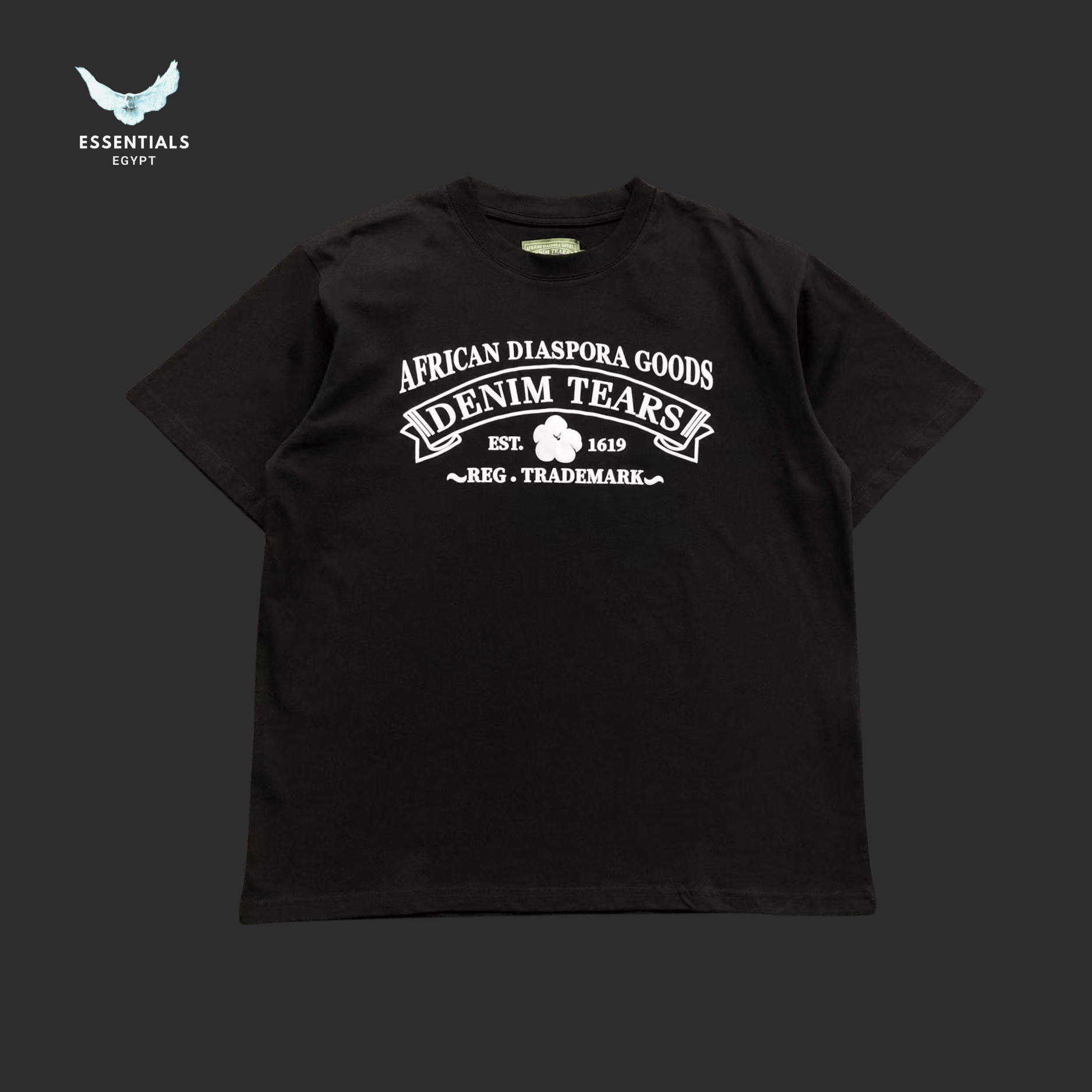 Denim Tears T-Shirt – Diaspora Goods Logo Print - ESSENTIALS EGYPT