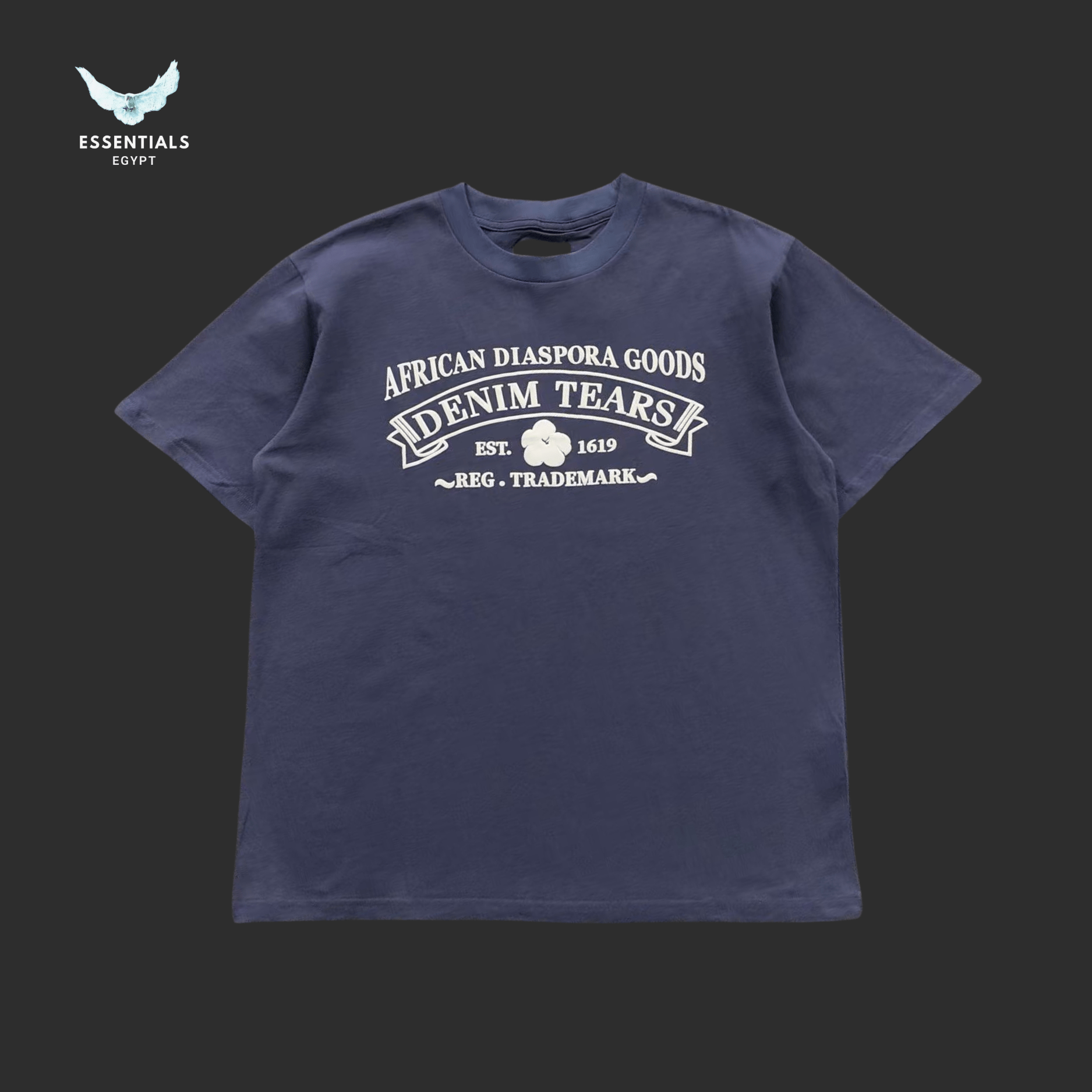 Denim Tears T-Shirt – Diaspora Goods Logo Print - ESSENTIALS EGYPT