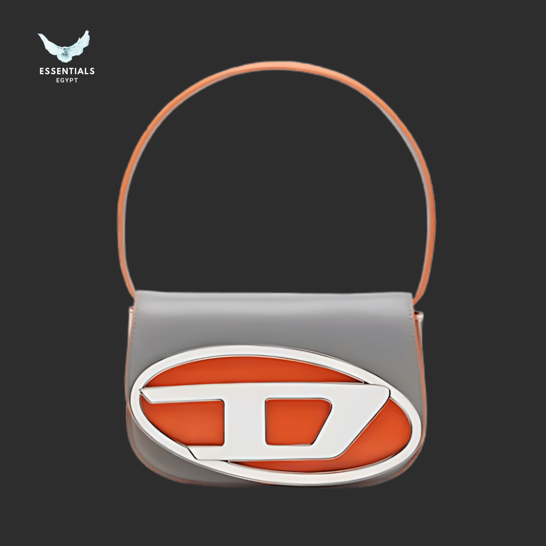Diesel 1DR Shoulder Bag – Gray & Orange - ESSENTIALS EGYPT