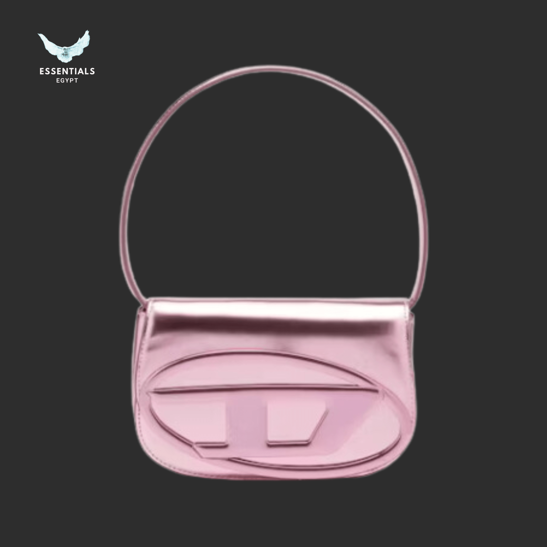 Diesel 1DR Shoulder Bag – Pink Mirrored Leather - ESSENTIALS EGYPT