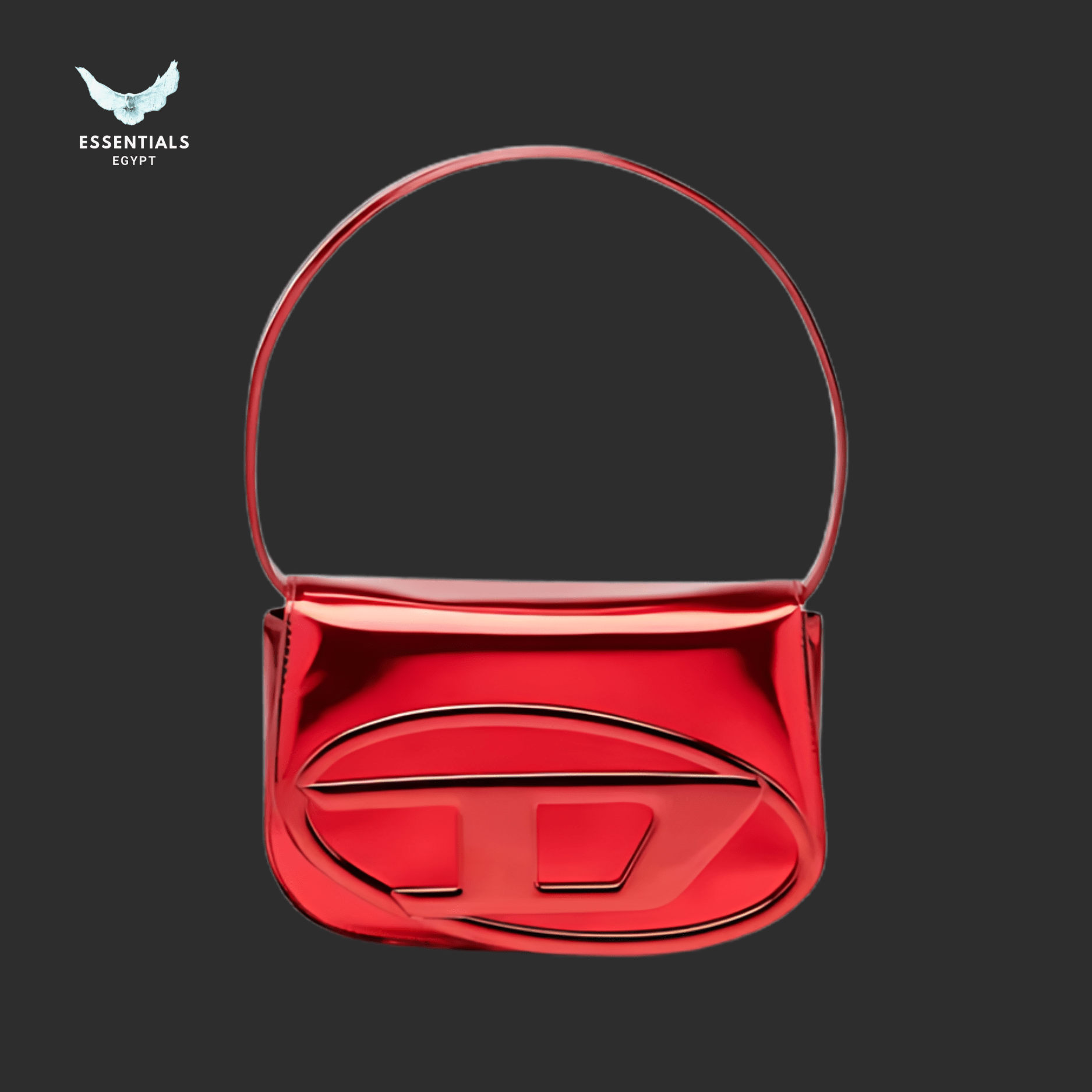 Diesel 1DR Shoulder Bag – Red Mirrored Leather - ESSENTIALS EGYPT