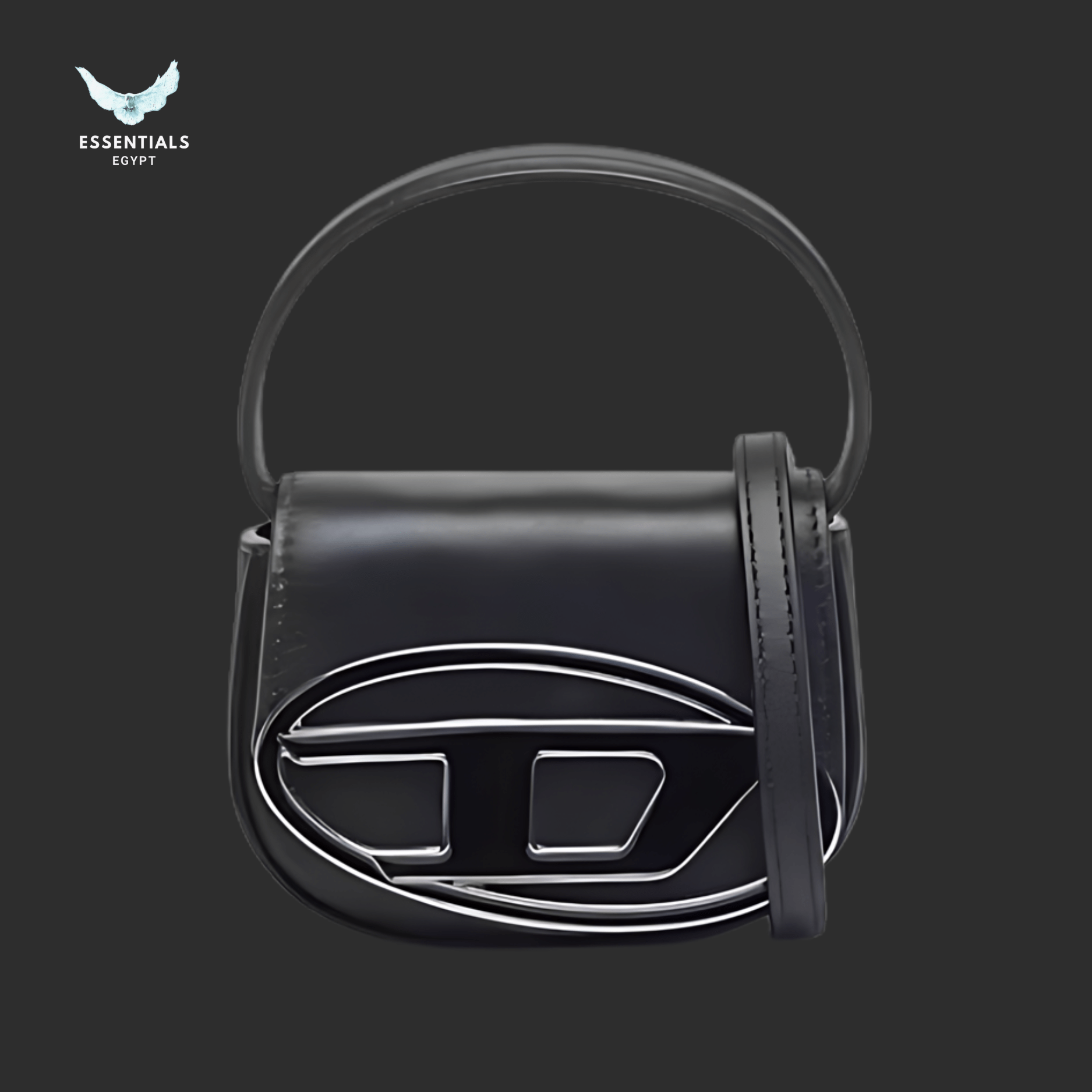 Diesel 1DR XS Mini Bag – Black with D - Plaque - ESSENTIALS EGYPT