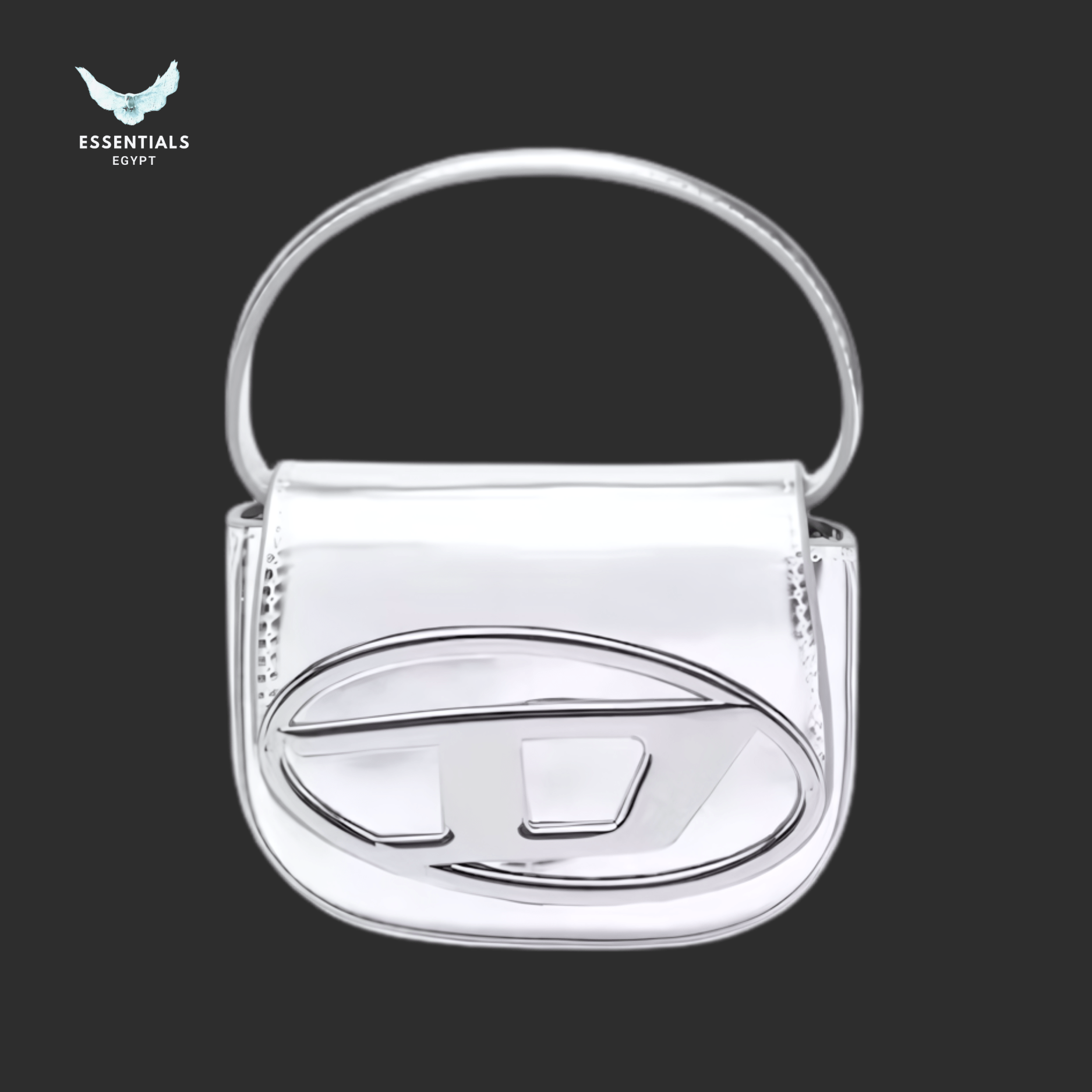 Diesel 1DR XS Mini Bag – Silver with D - Plaque - ESSENTIALS EGYPT