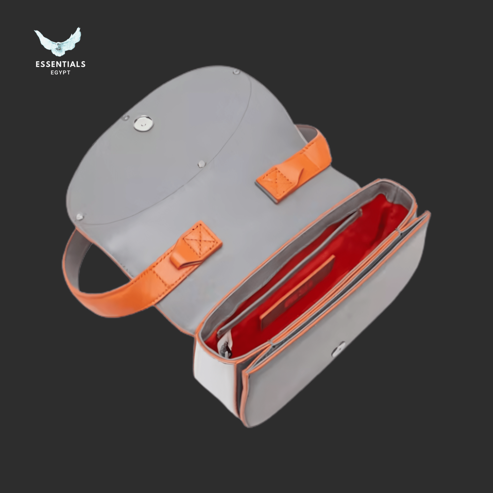 Diesel 1DR Shoulder Bag – Gray & Orange - ESSENTIALS EGYPT