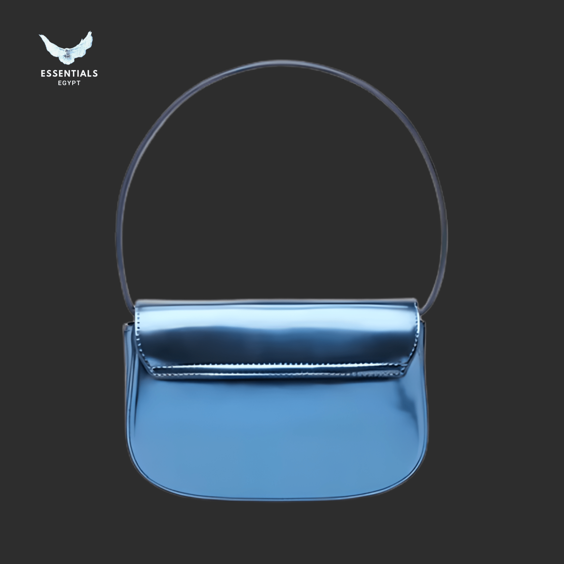 Diesel 1DR Shoulder Bag – Blue Mirrored Leather - ESSENTIALS EGYPT