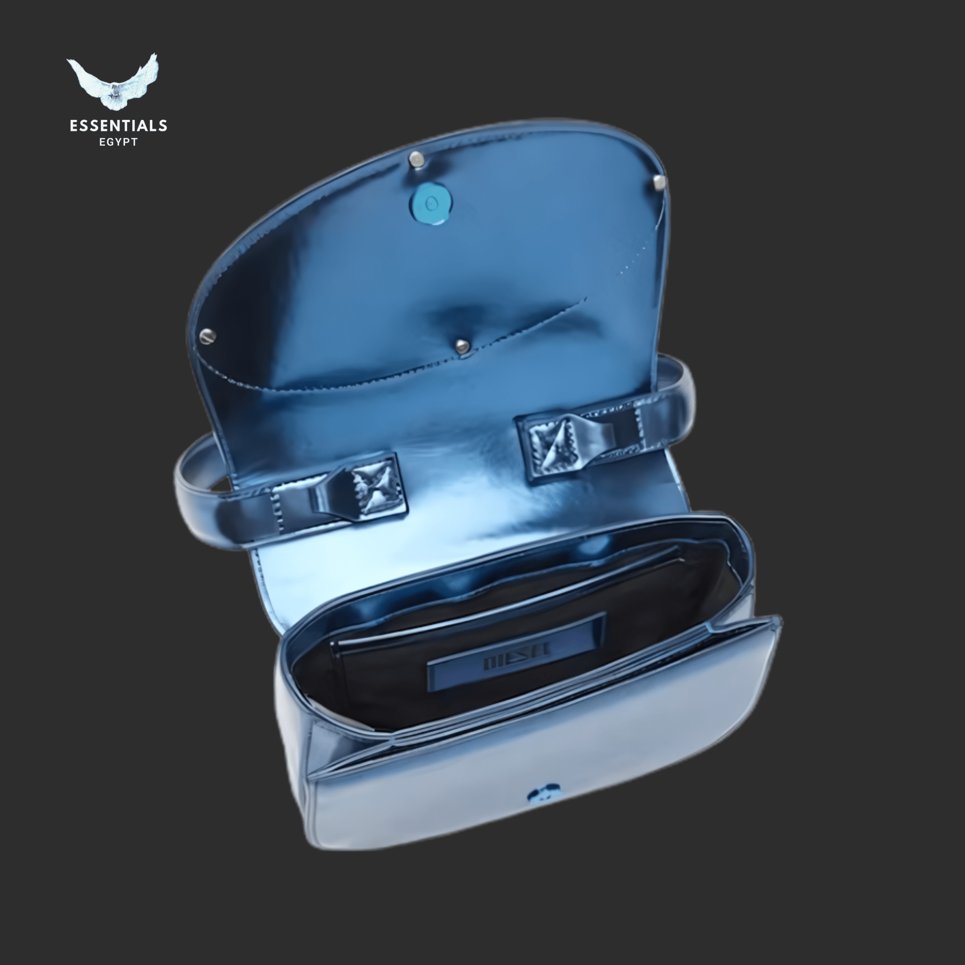 Diesel 1DR Shoulder Bag – Blue Mirrored Leather - ESSENTIALS EGYPT