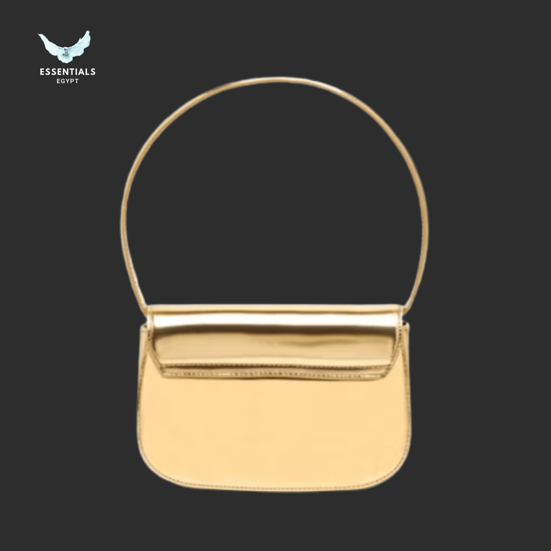 Diesel 1DR Shoulder Bag – Gold Mirrored Leather - ESSENTIALS EGYPT