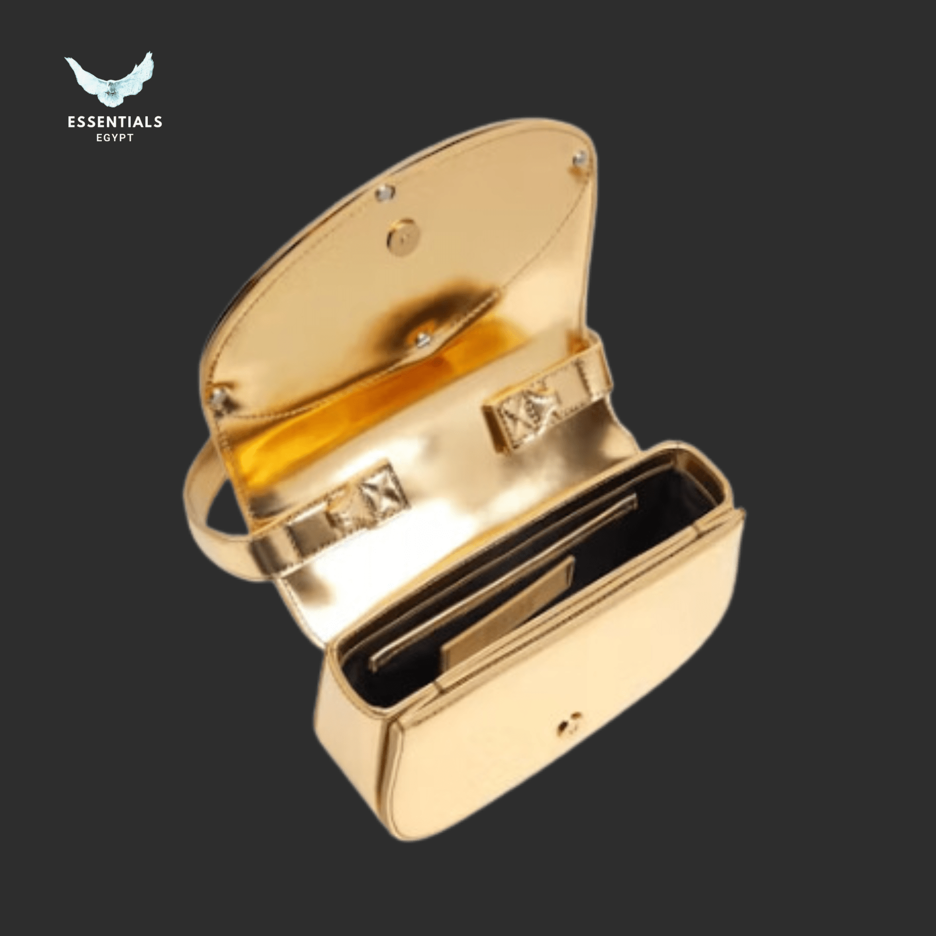 Diesel 1DR Shoulder Bag – Gold Mirrored Leather - ESSENTIALS EGYPT