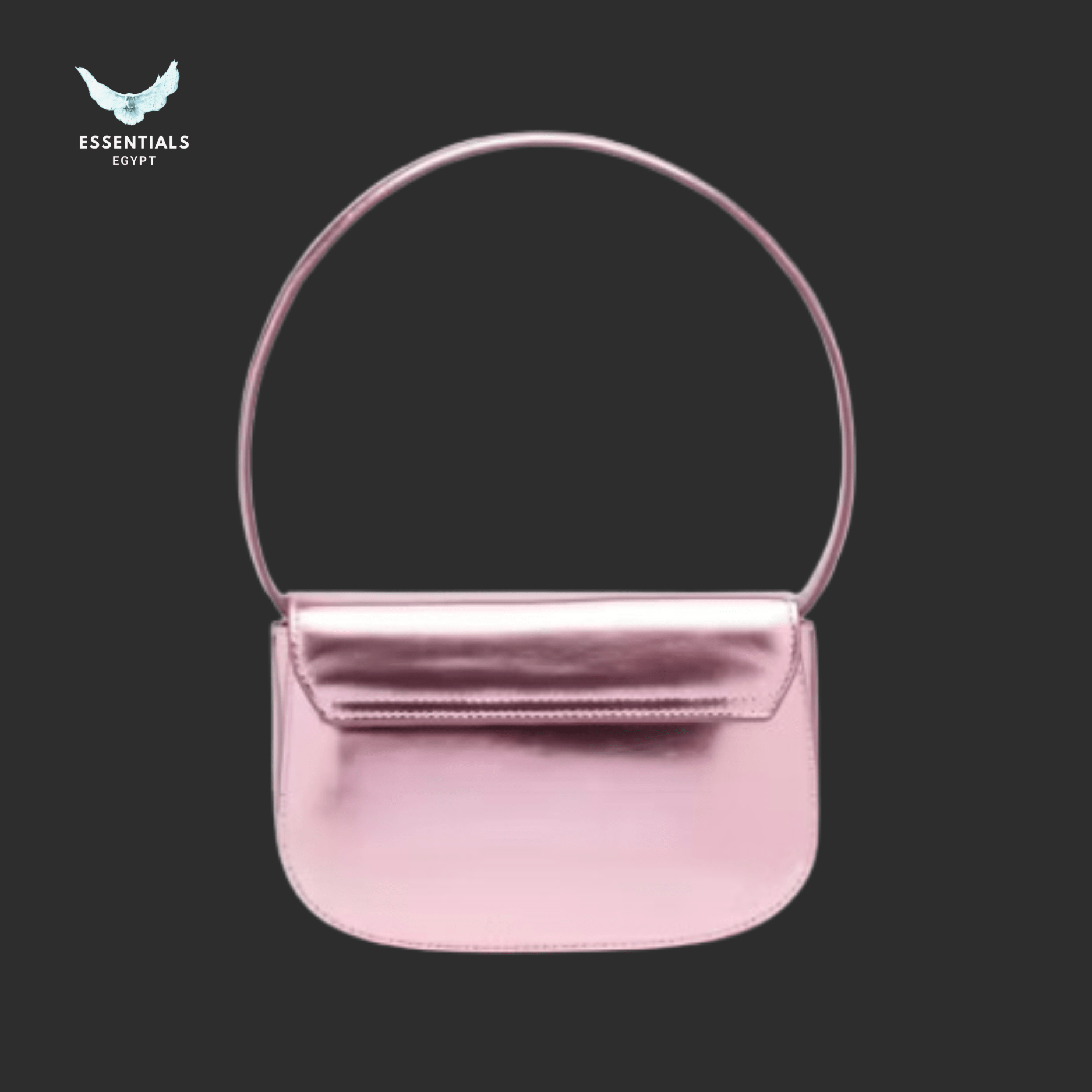 Diesel 1DR Shoulder Bag – Pink Mirrored Leather - ESSENTIALS EGYPT