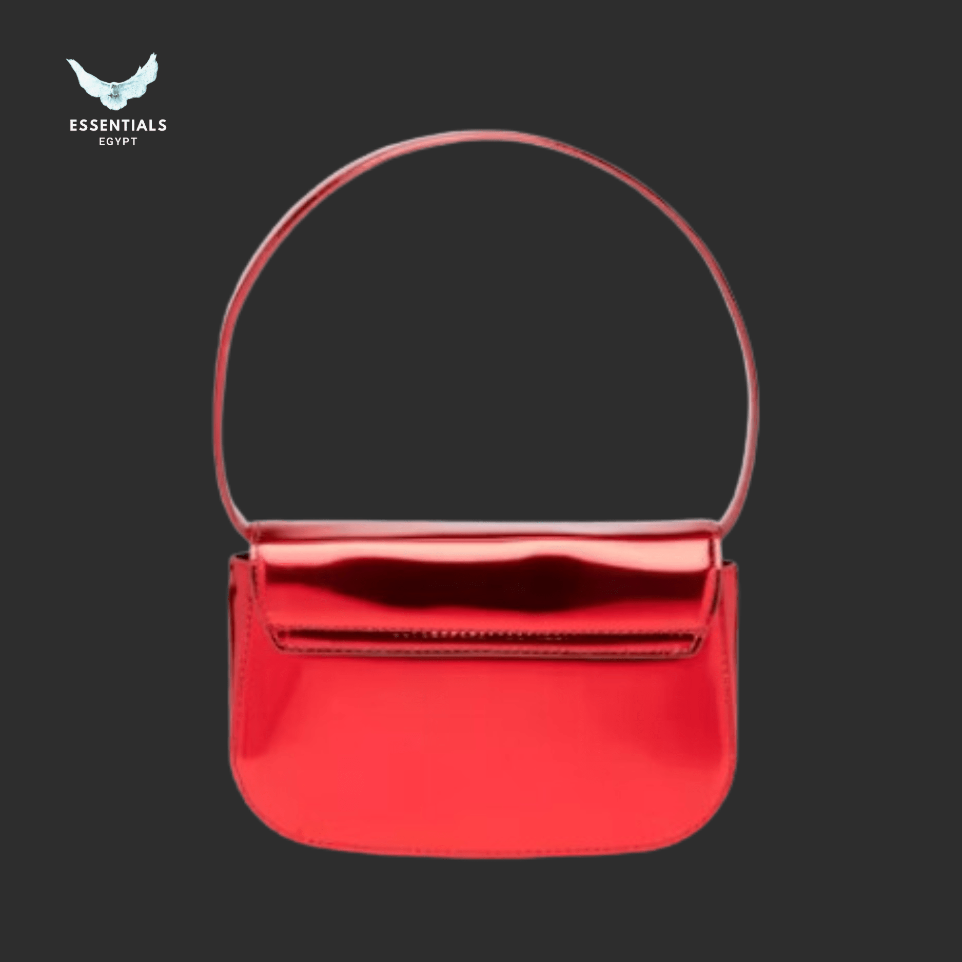 Diesel 1DR Shoulder Bag – Red Mirrored Leather - ESSENTIALS EGYPT