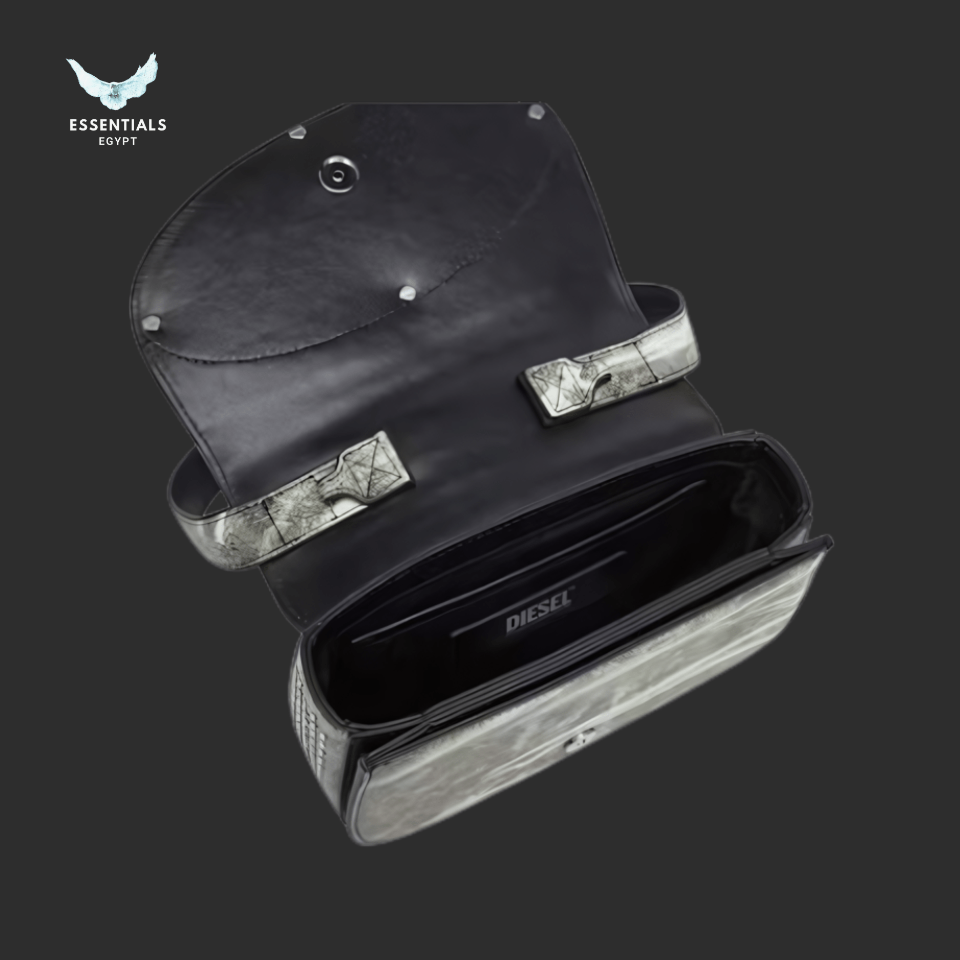 Diesel 1DR Shoulder Bag – Silver & Green - ESSENTIALS EGYPT