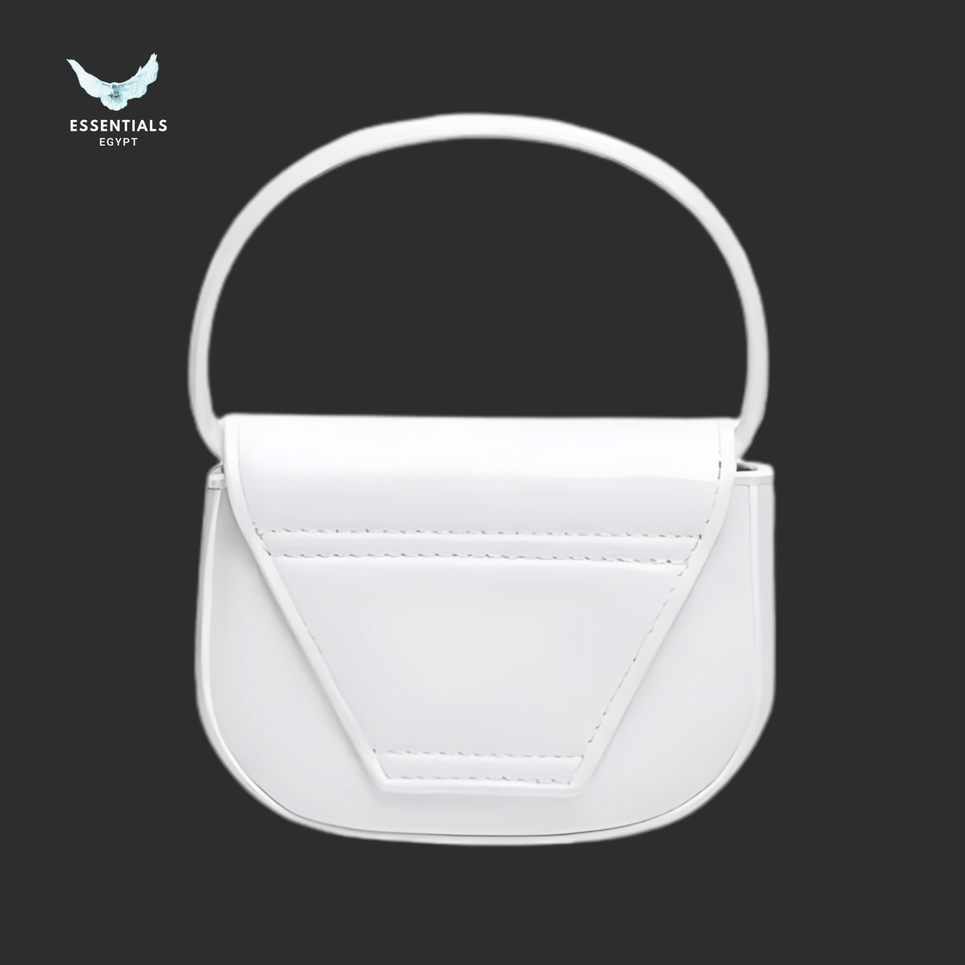 Diesel 1DR XS Mini Bag – White with D - Plaque - ESSENTIALS EGYPT