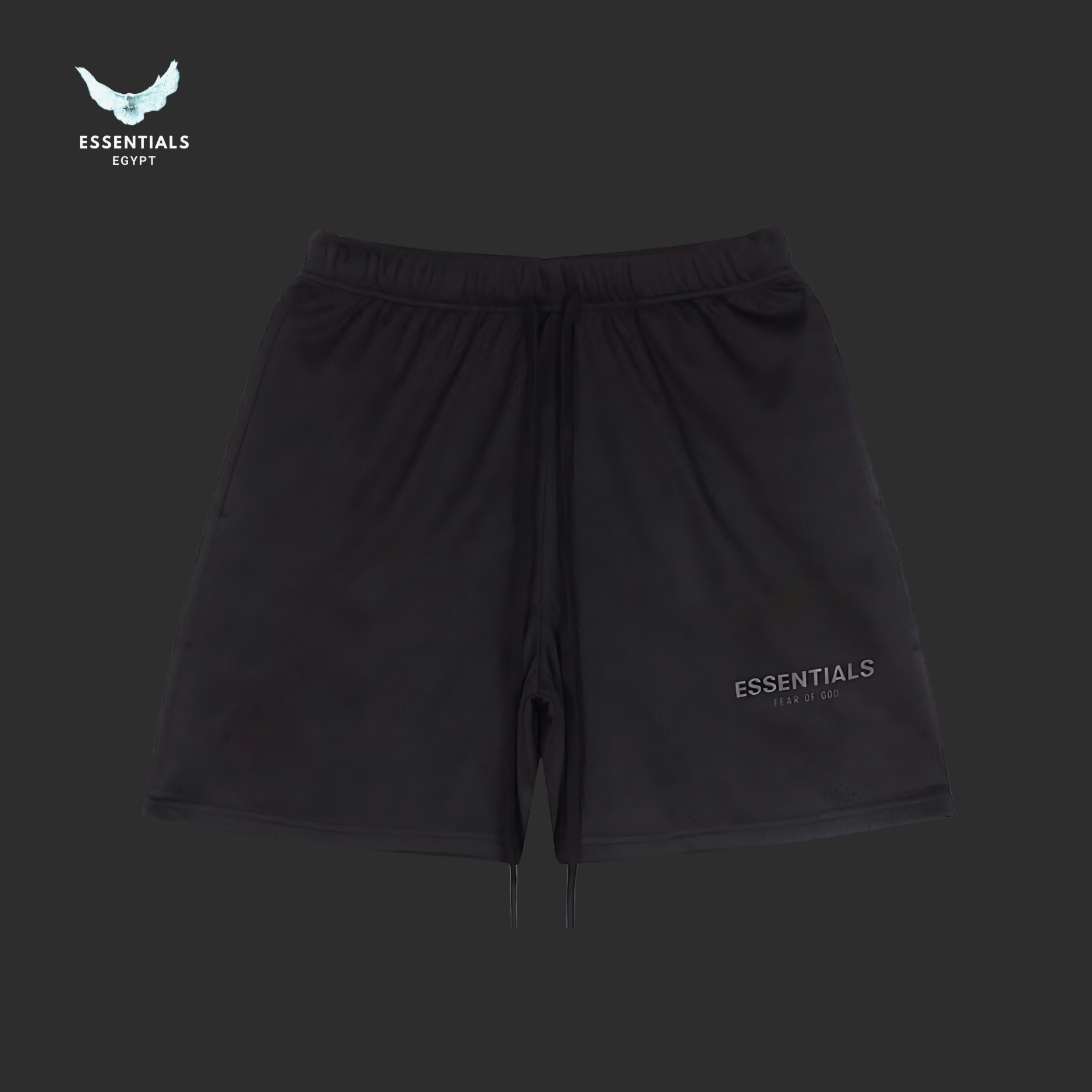 Essentials Fleece Shorts – Monochrome Black - ESSENTIALS EGYPT