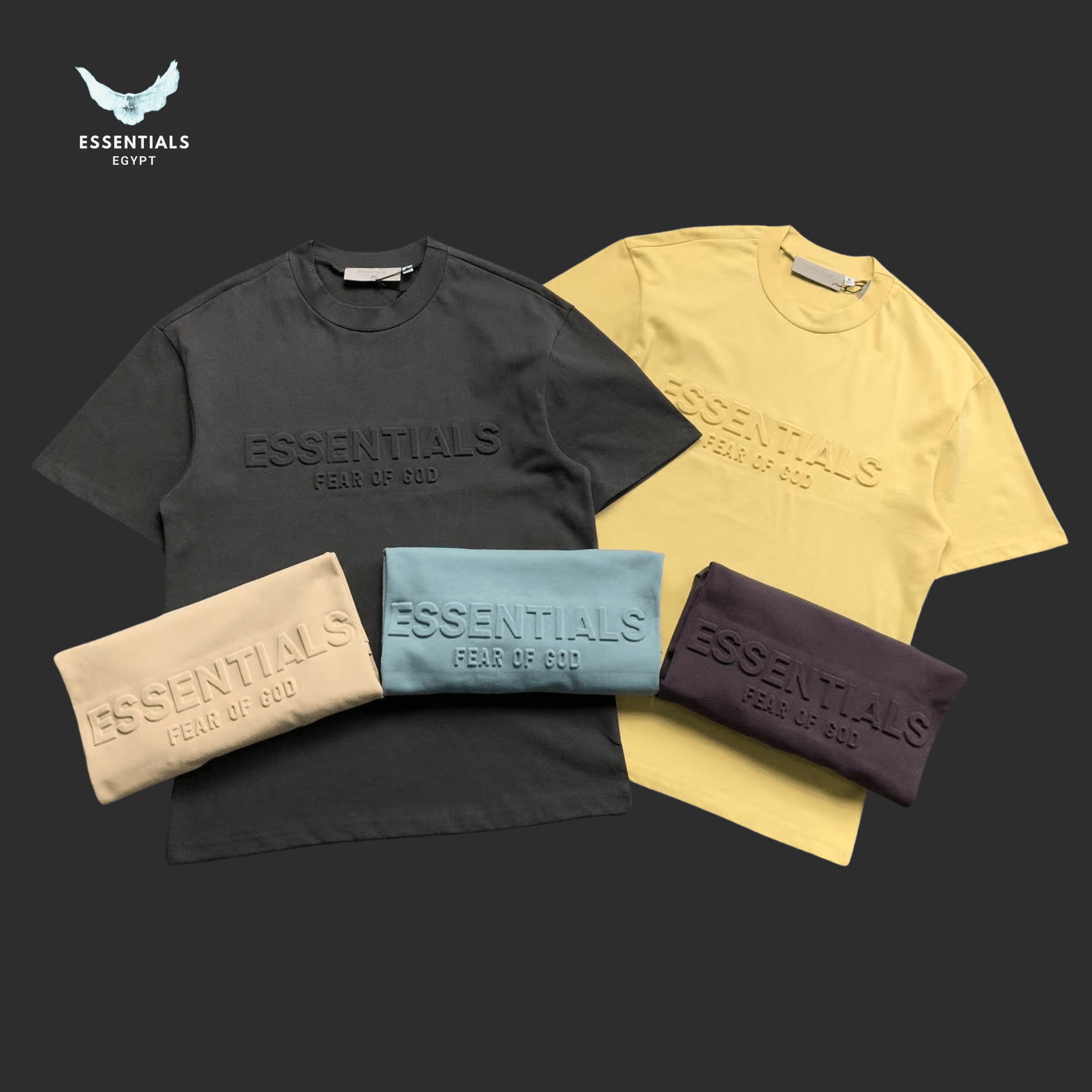 Essentials T-Shirt – Color Fade Logo - ESSENTIALS EGYPT