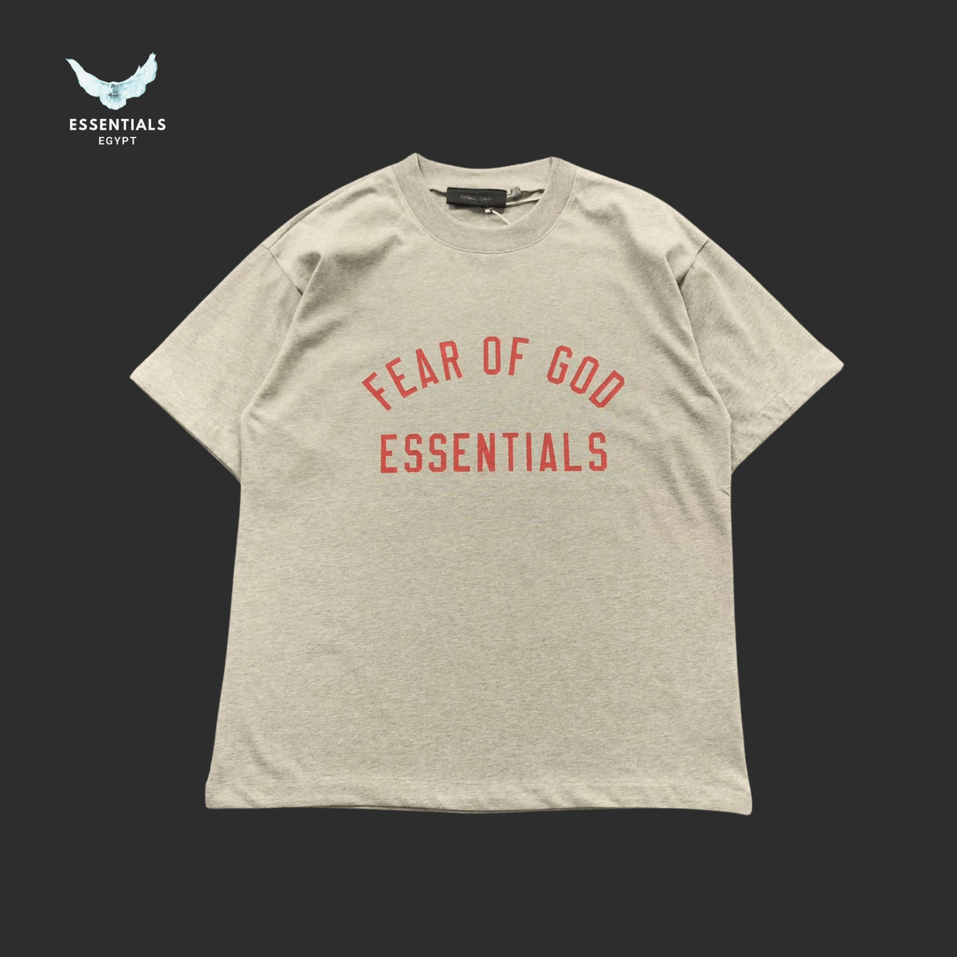 Essentials T-Shirt – Tonal Text Print - ESSENTIALS EGYPT