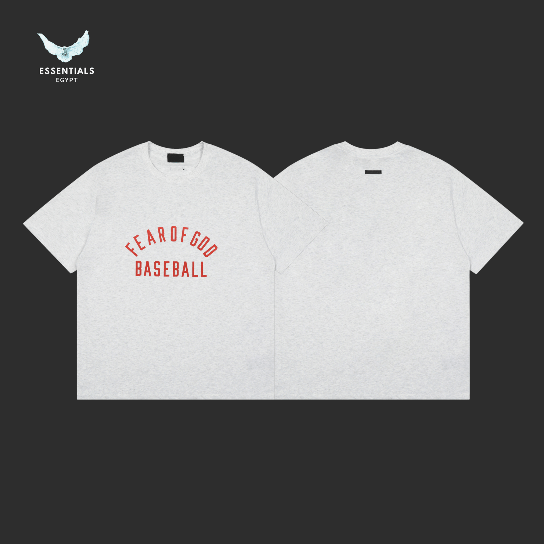 Essentials Fear of God T-Shirt – Baseball Logo (White) - ESSENTIALS EGYPT