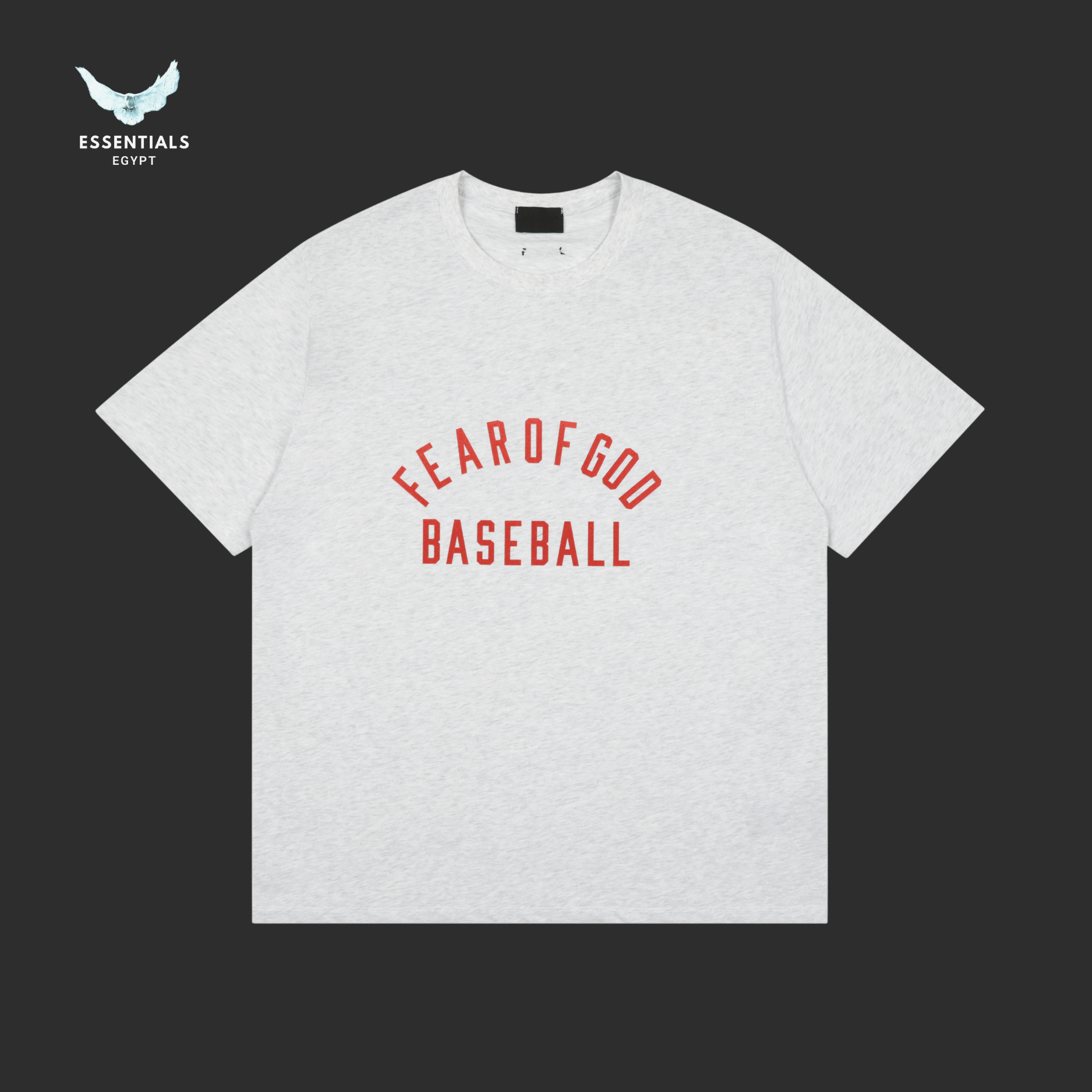 Essentials Fear of God T-Shirt – Baseball Logo (White) - ESSENTIALS EGYPT