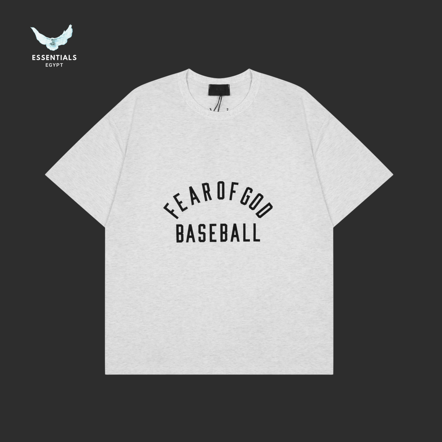 Essentials Fear of God T-Shirt – Baseball Logo (White) - ESSENTIALS EGYPT