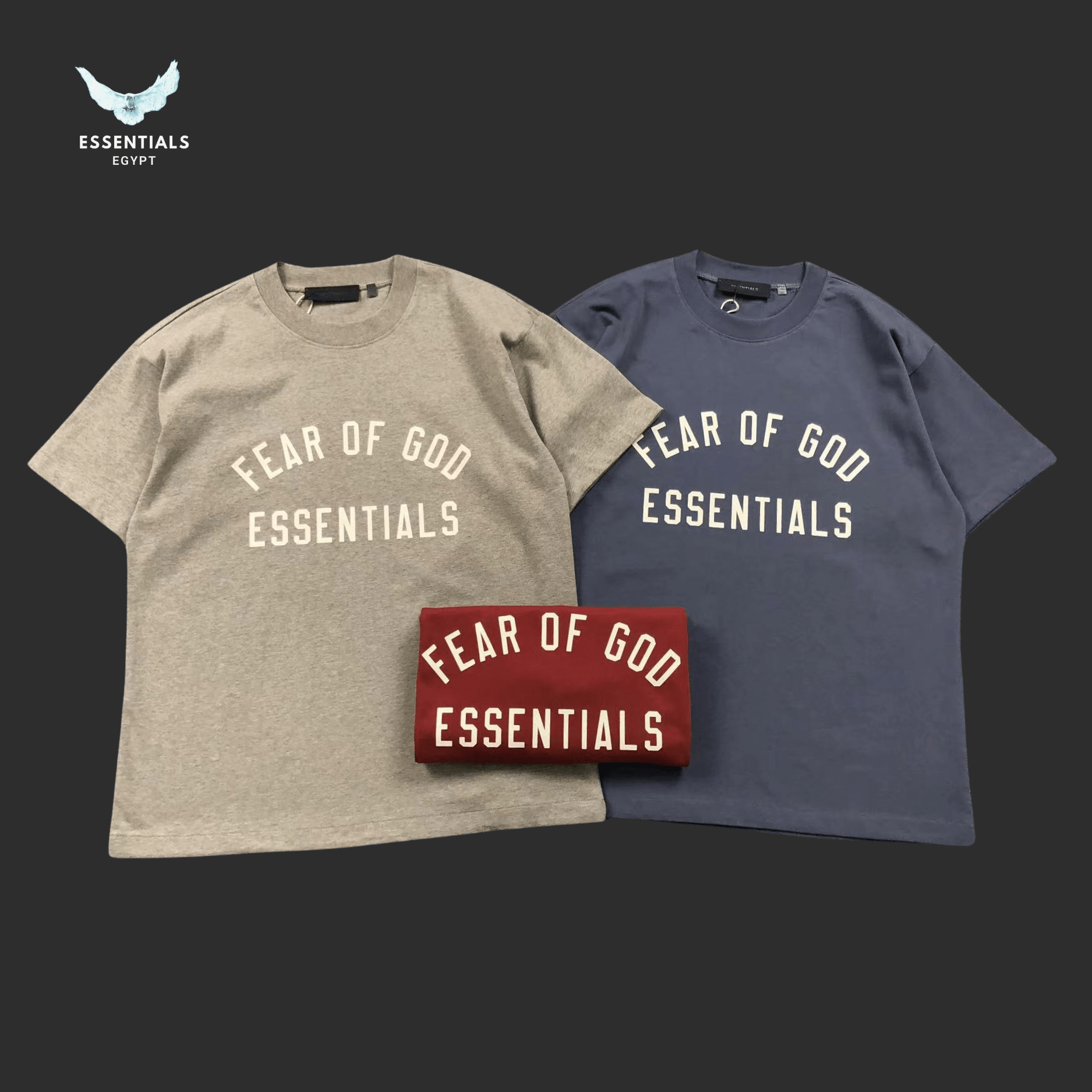 Essentials T-Shirt – Dual Logo Styles - ESSENTIALS EGYPT