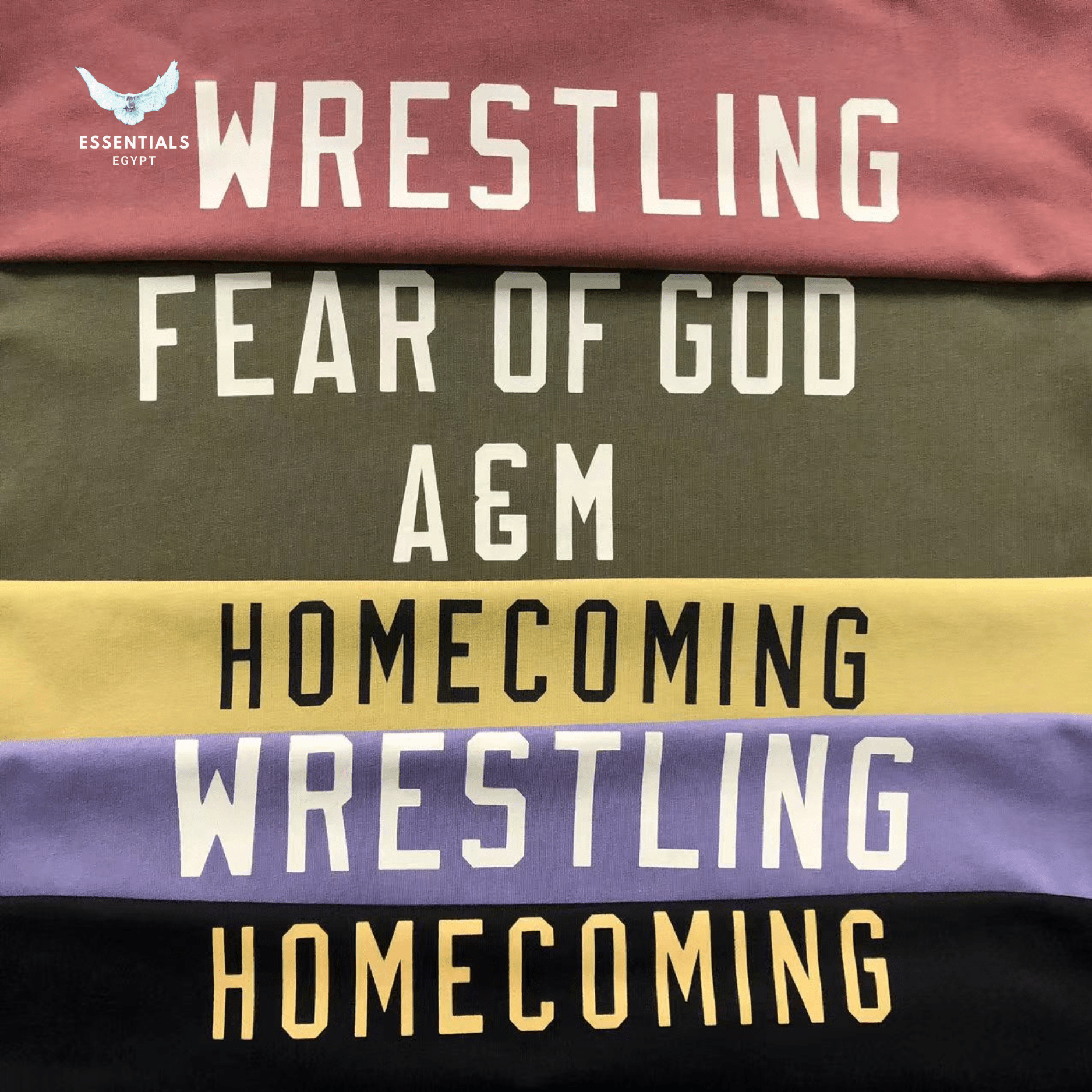 Essentials Fear of God T-Shirt – Homecoming Wrestling - ESSENTIALS EGYPT