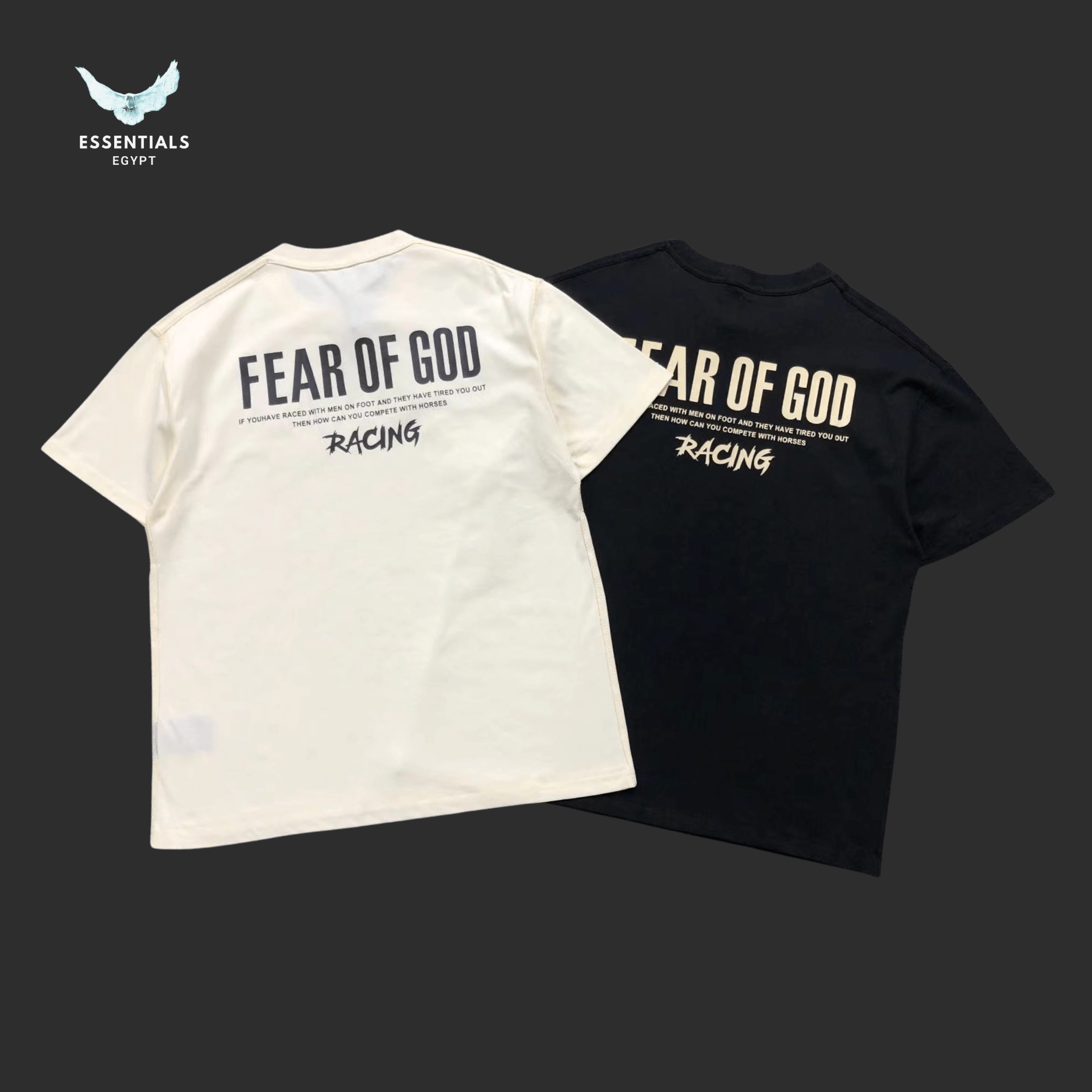 Essentials Fear of God T-Shirt – Racing Print - ESSENTIALS EGYPT