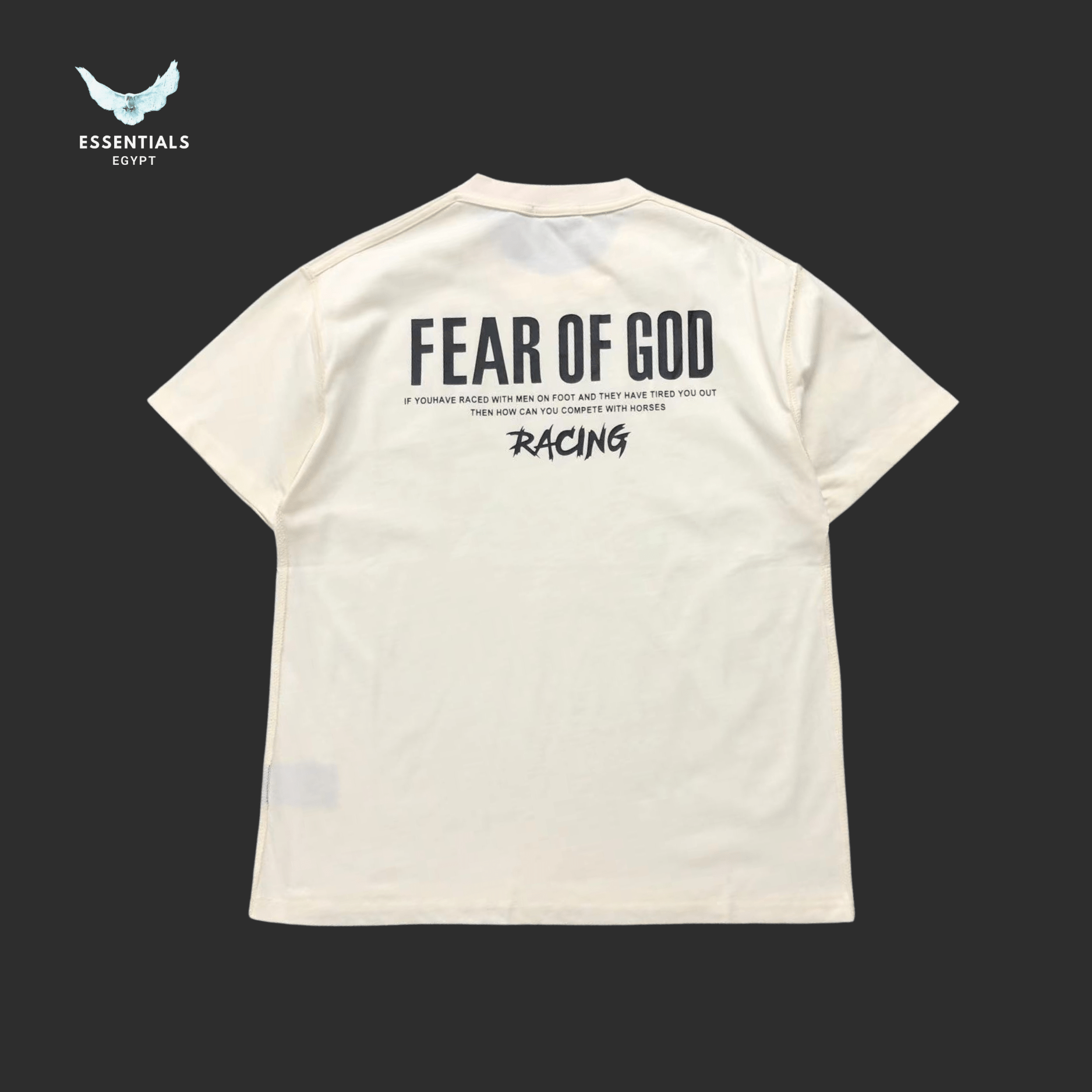 Essentials Fear of God T-Shirt – Racing Print - ESSENTIALS EGYPT
