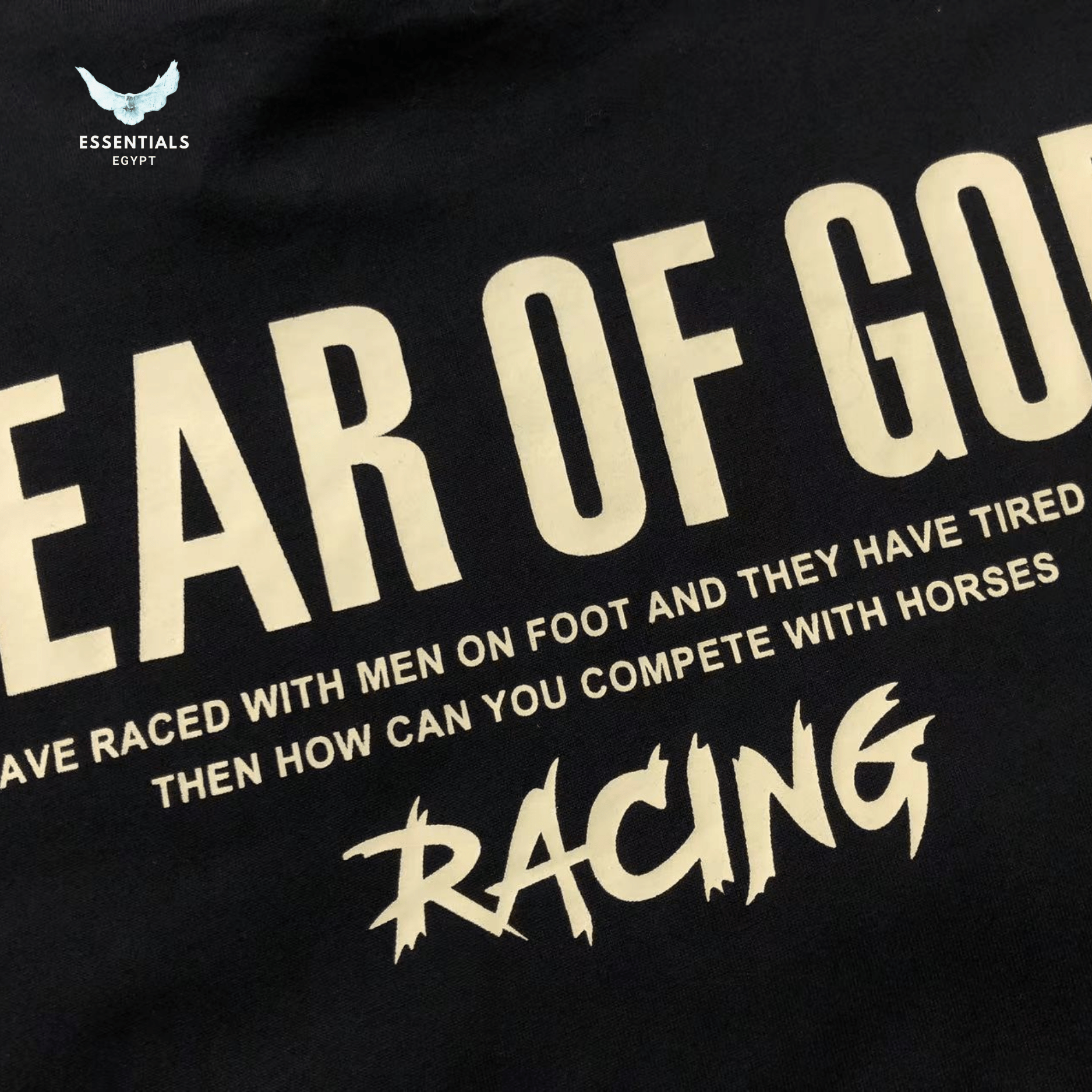 Essentials Fear of God T-Shirt – Racing Print - ESSENTIALS EGYPT