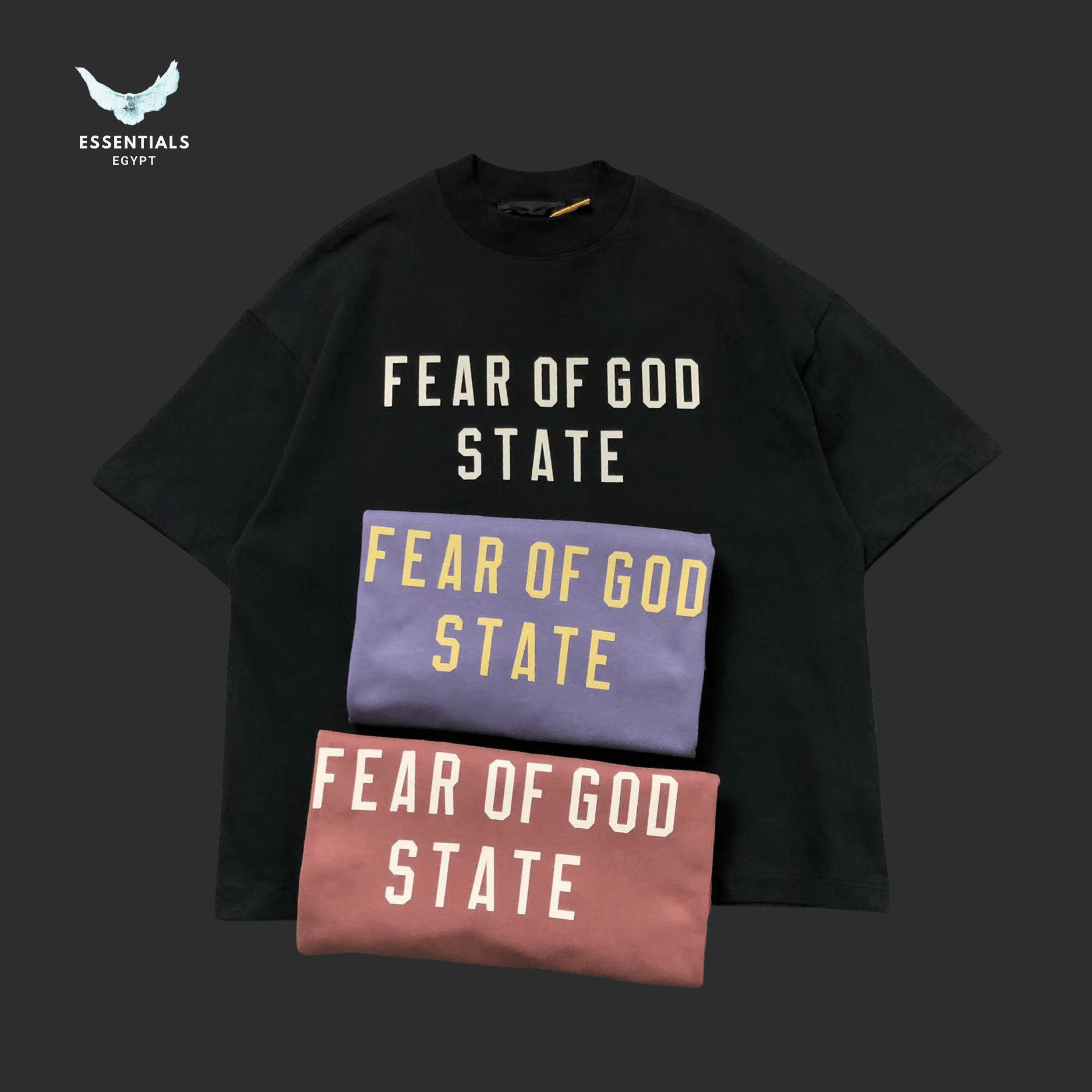 Fear of God T-Shirt – STATE Stack Bold - ESSENTIALS EGYPT