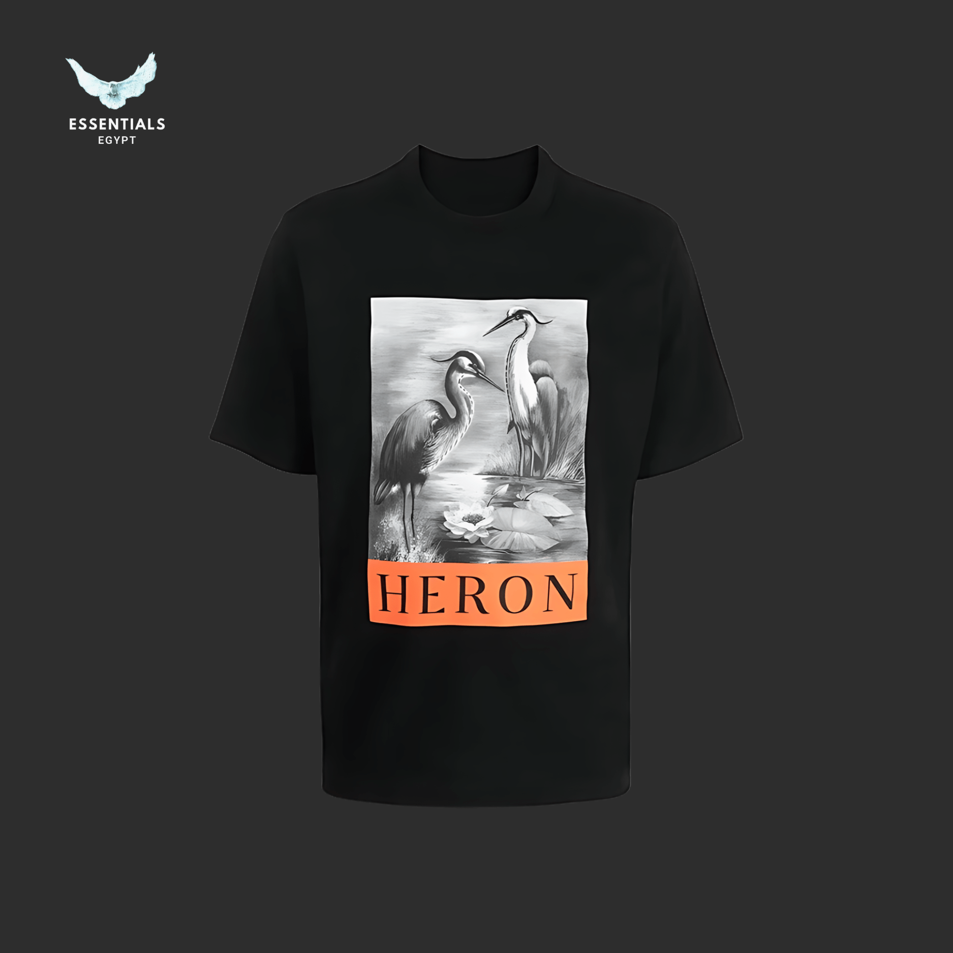 Heron Preston Print Tee – Black - ESSENTIALS EGYPT