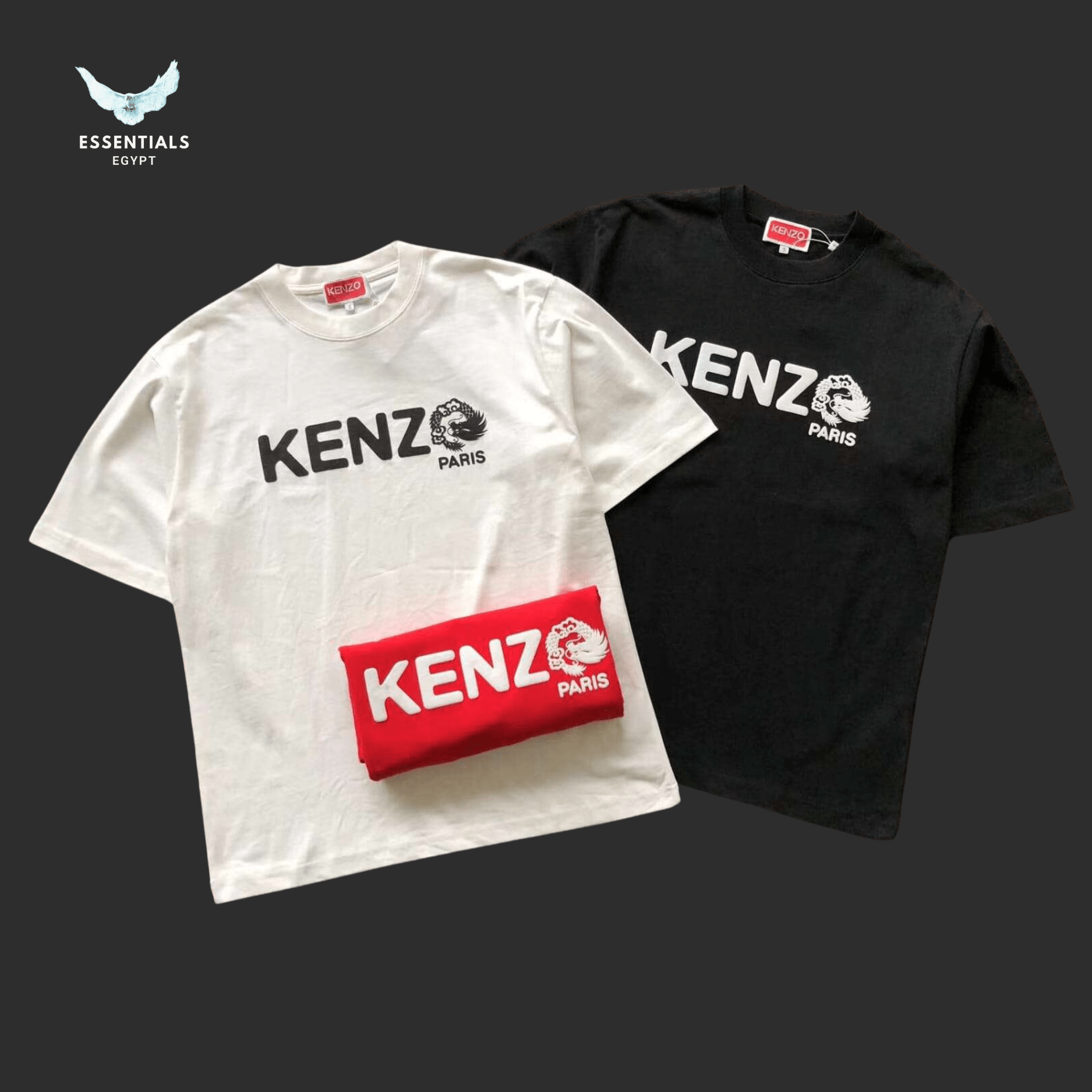 Kenzo Kaos Paris T-Shirt – Black & White - ESSENTIALS EGYPT