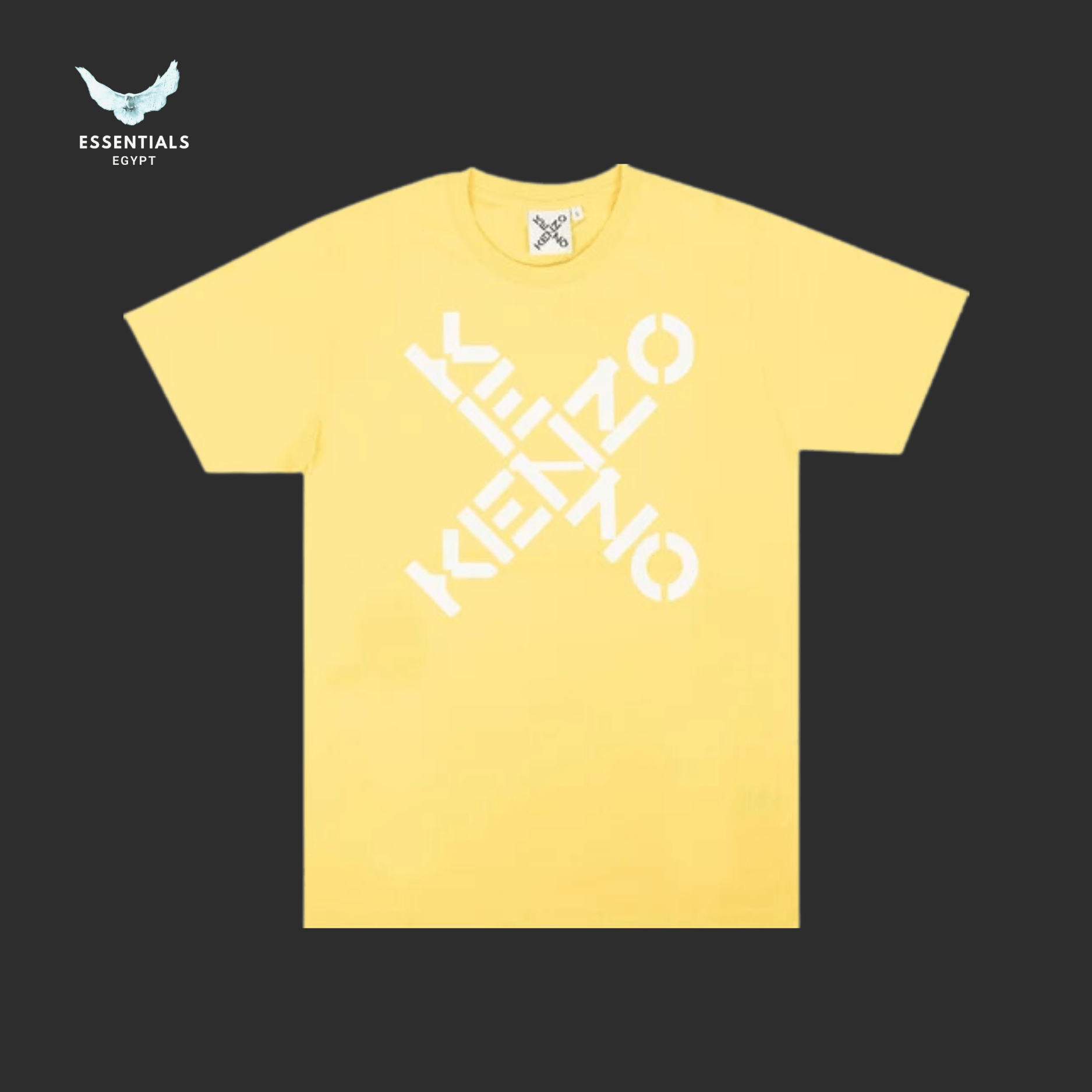Kenzo T-Shirt – Big X Logo Yellow - ESSENTIALS EGYPT