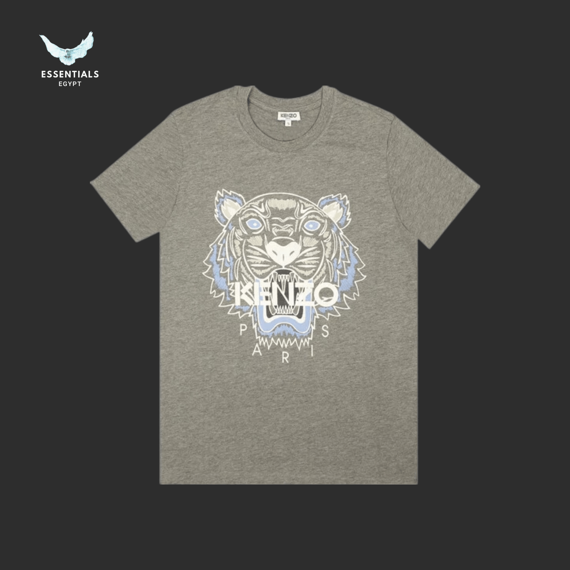 Kenzo T-Shirt – Classic Tiger Grey - ESSENTIALS EGYPT