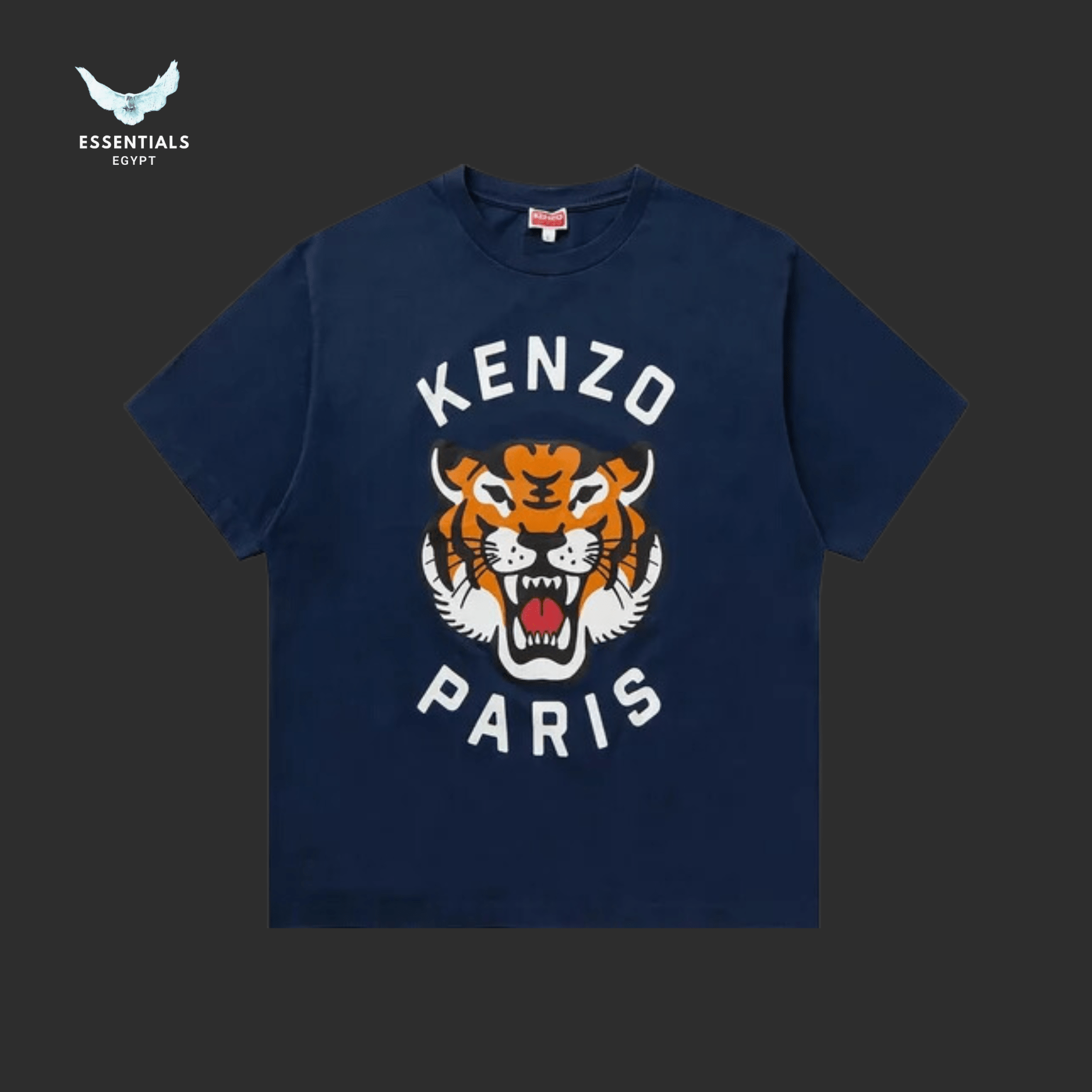 Kenzo Lucky Tiger Oversize T-Shirt – Midnight Blue/White - ESSENTIALS EGYPT