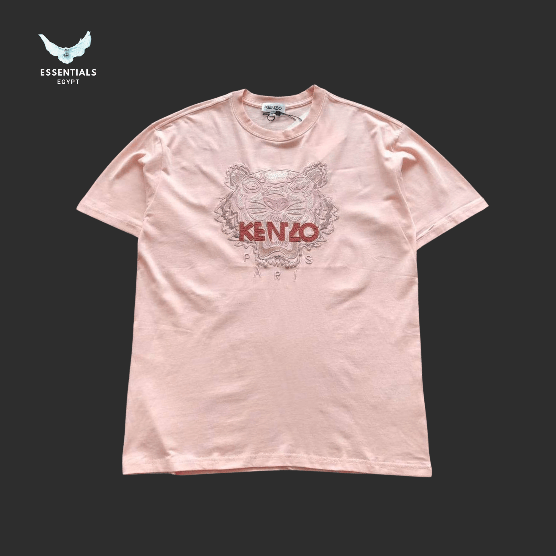Kenzo T-Shirt – Pink Tiger Embroidery - ESSENTIALS EGYPT