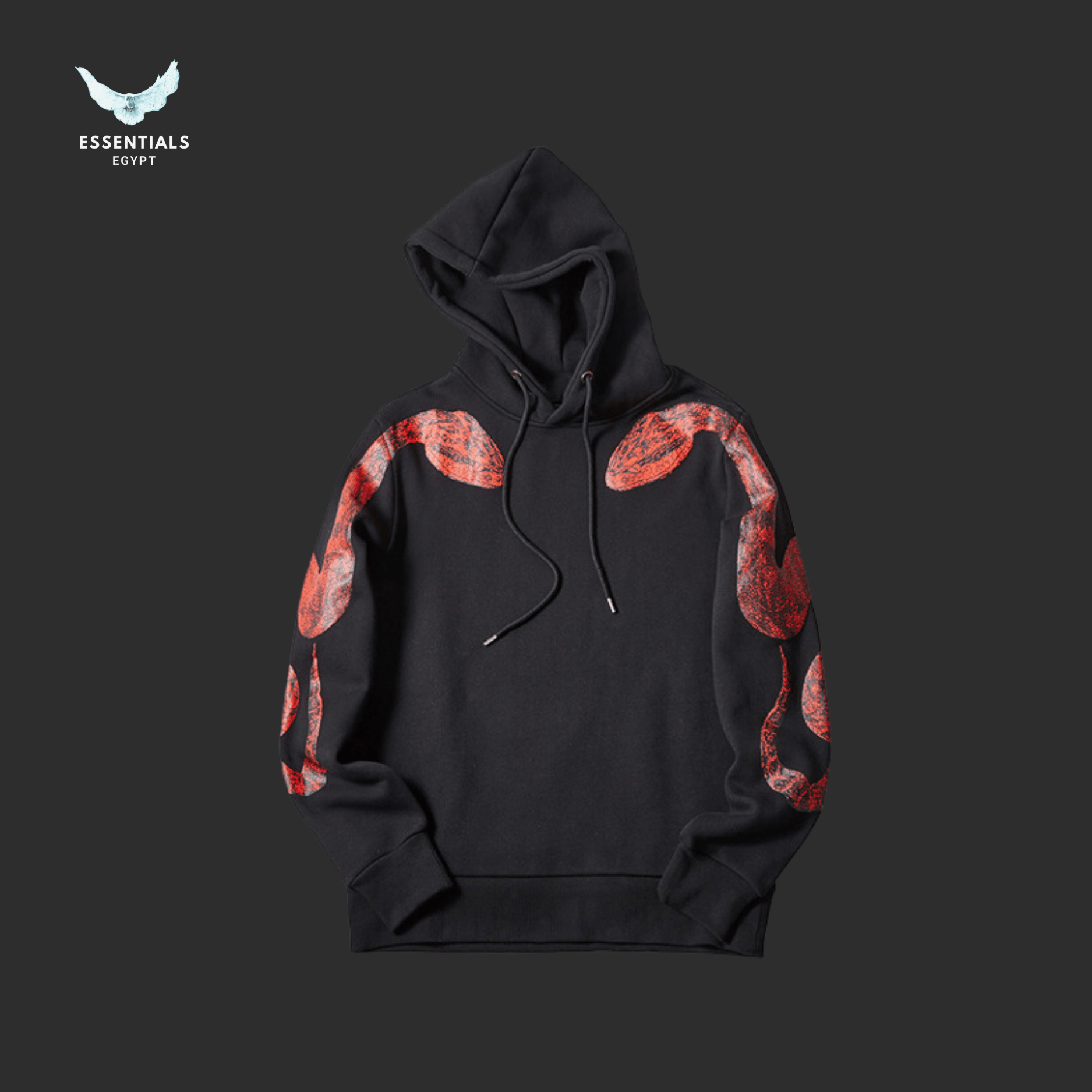 Marcelo Burlon Hoodie – Red Snakes Graphic - ESSENTIALS EGYPT