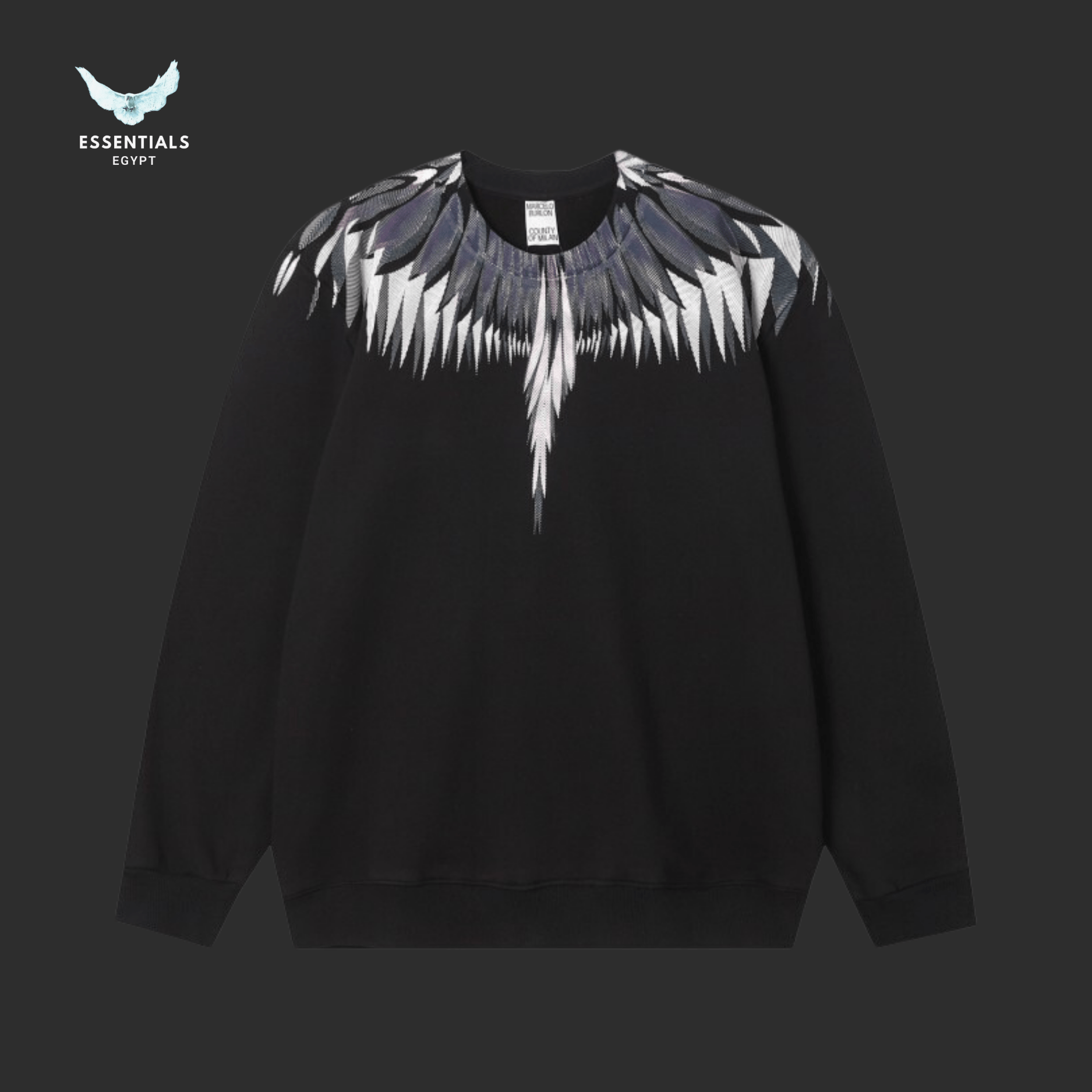 Marcelo Burlon Cross Wings Sweatshirt – White & Grey Wings - ESSENTIALS EGYPT