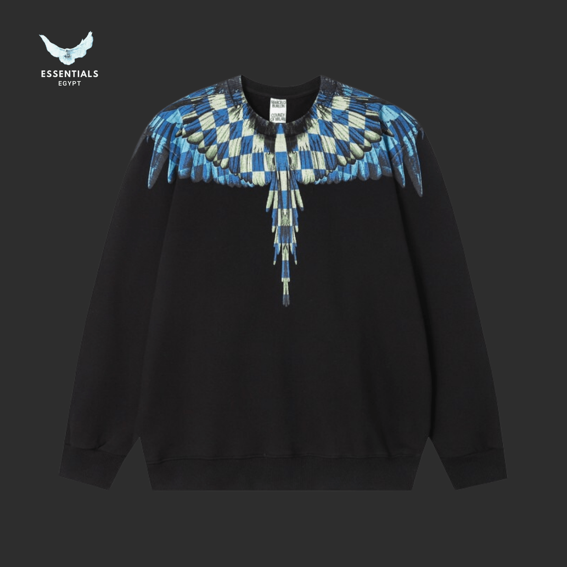 Marcelo Burlon Sweatshirt – Pixel Grid Wings - ESSENTIALS EGYPT