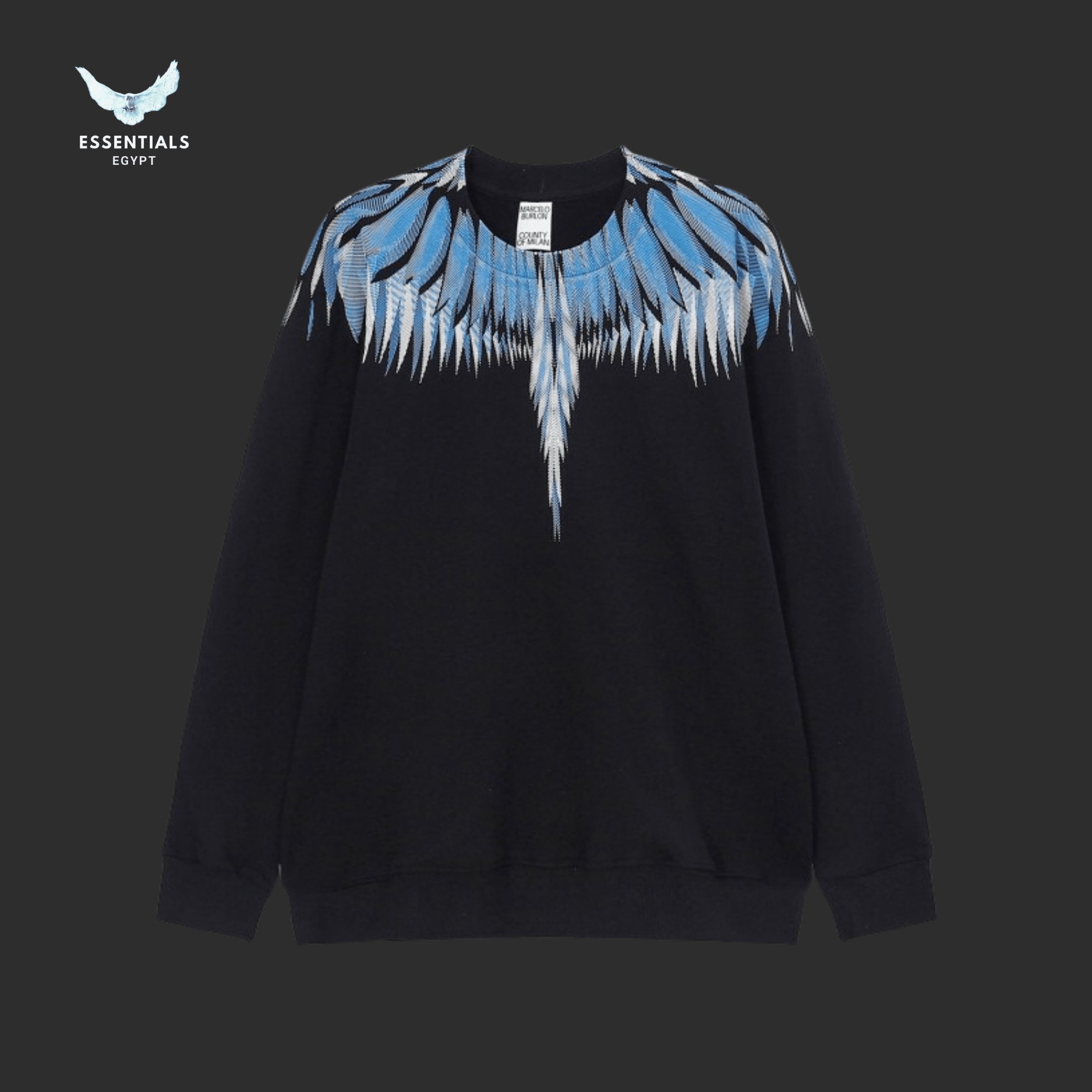 Marcelo Burlon Sweatshirt – Blue Parrot Wings - ESSENTIALS EGYPT